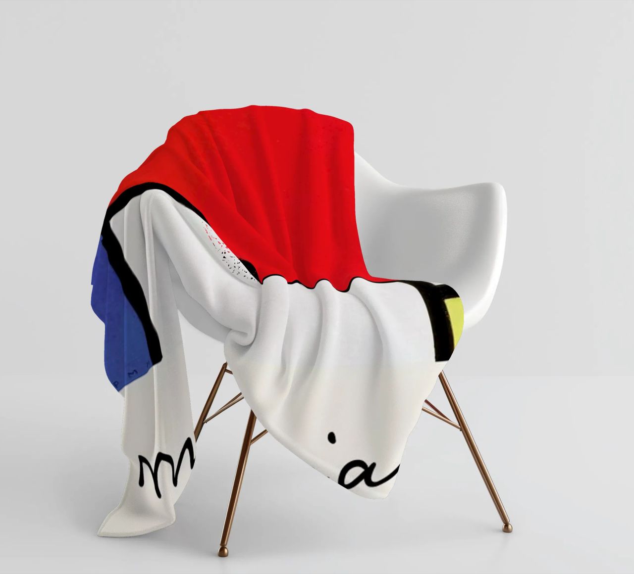 Mondrian – Signed Composition coperta in pile da Vintage by JUNIQE