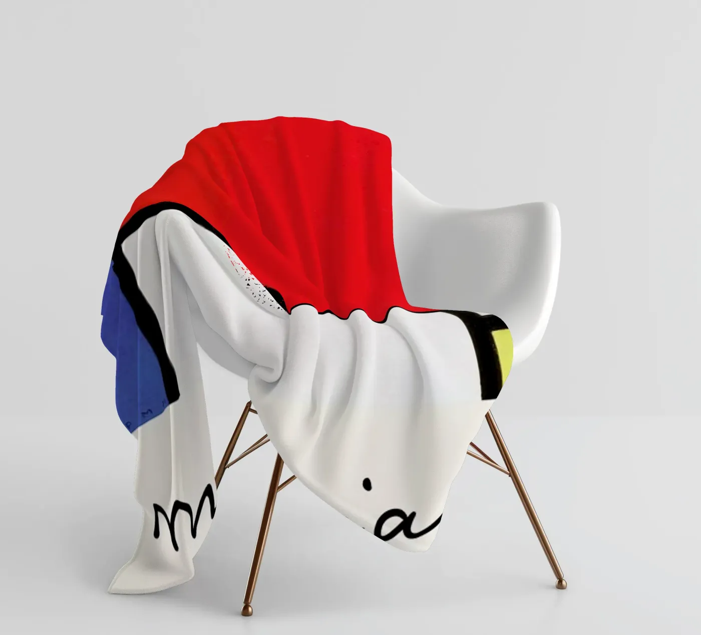 Mondrian – Signed Composition fleecedeken van Vintage by JUNIQE