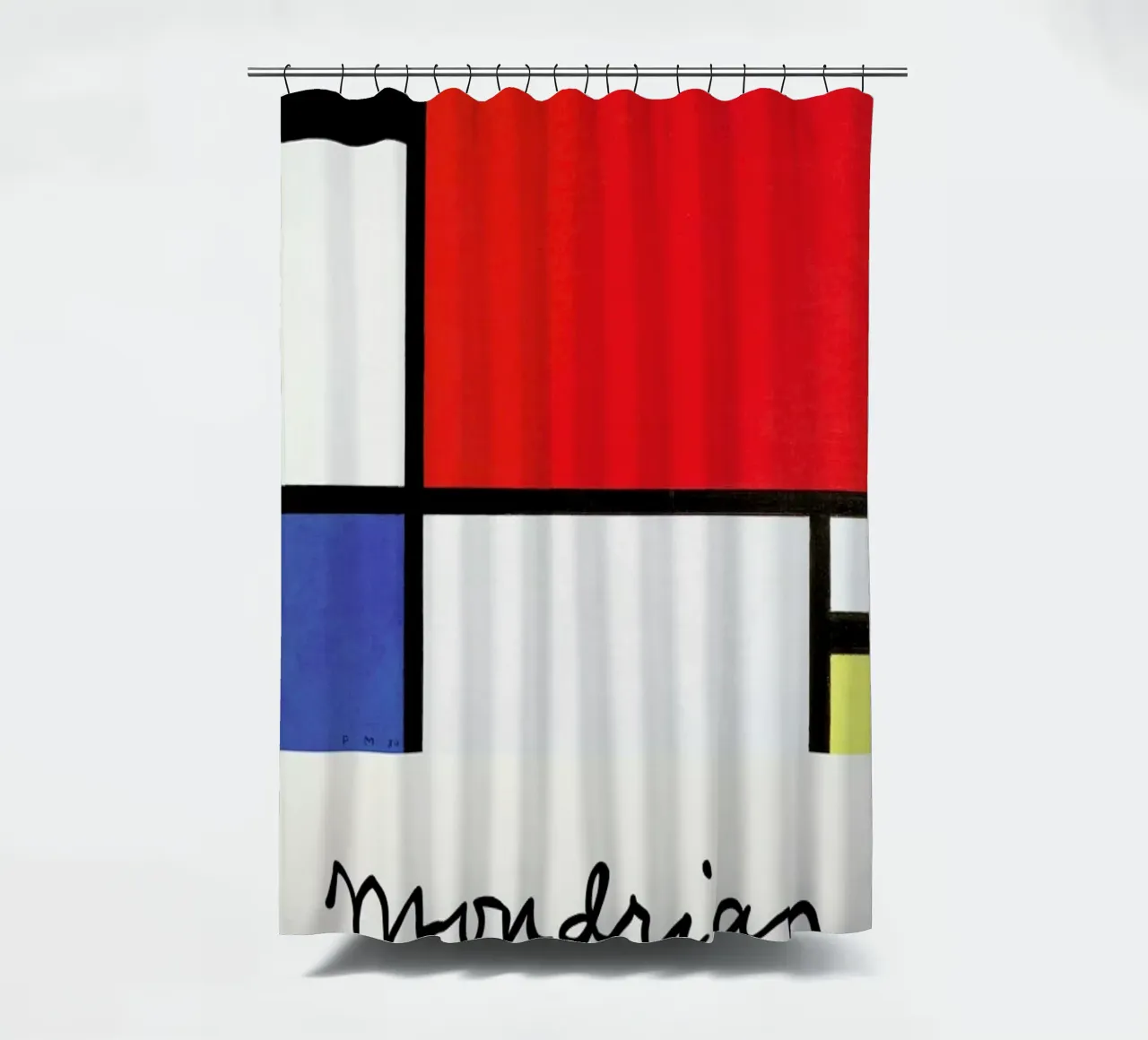 Mondrian – Signed Composition tenda da doccia da Vintage by JUNIQE