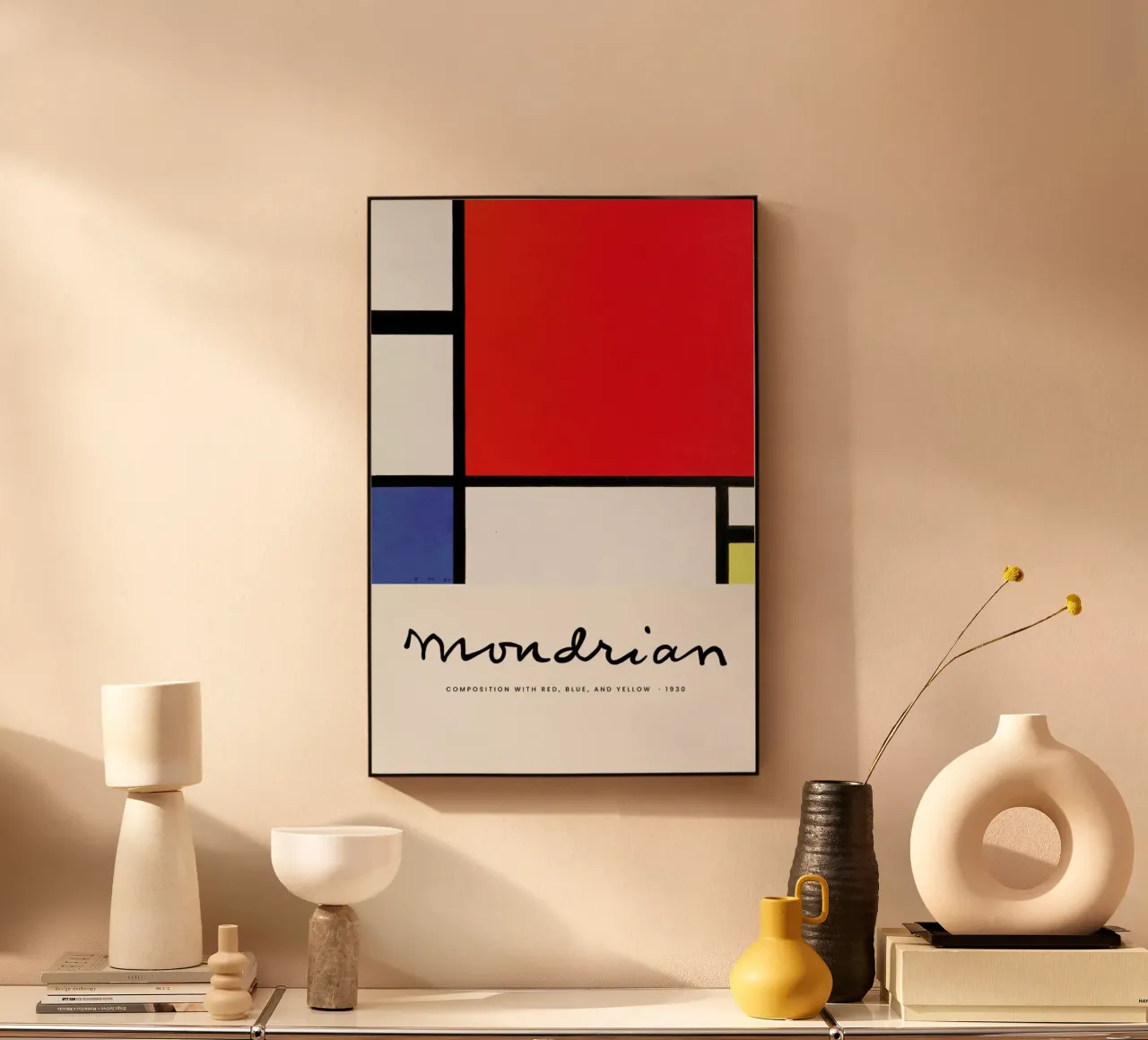 Mondrian – Signed Composition plexiglass da Vintage by JUNIQE