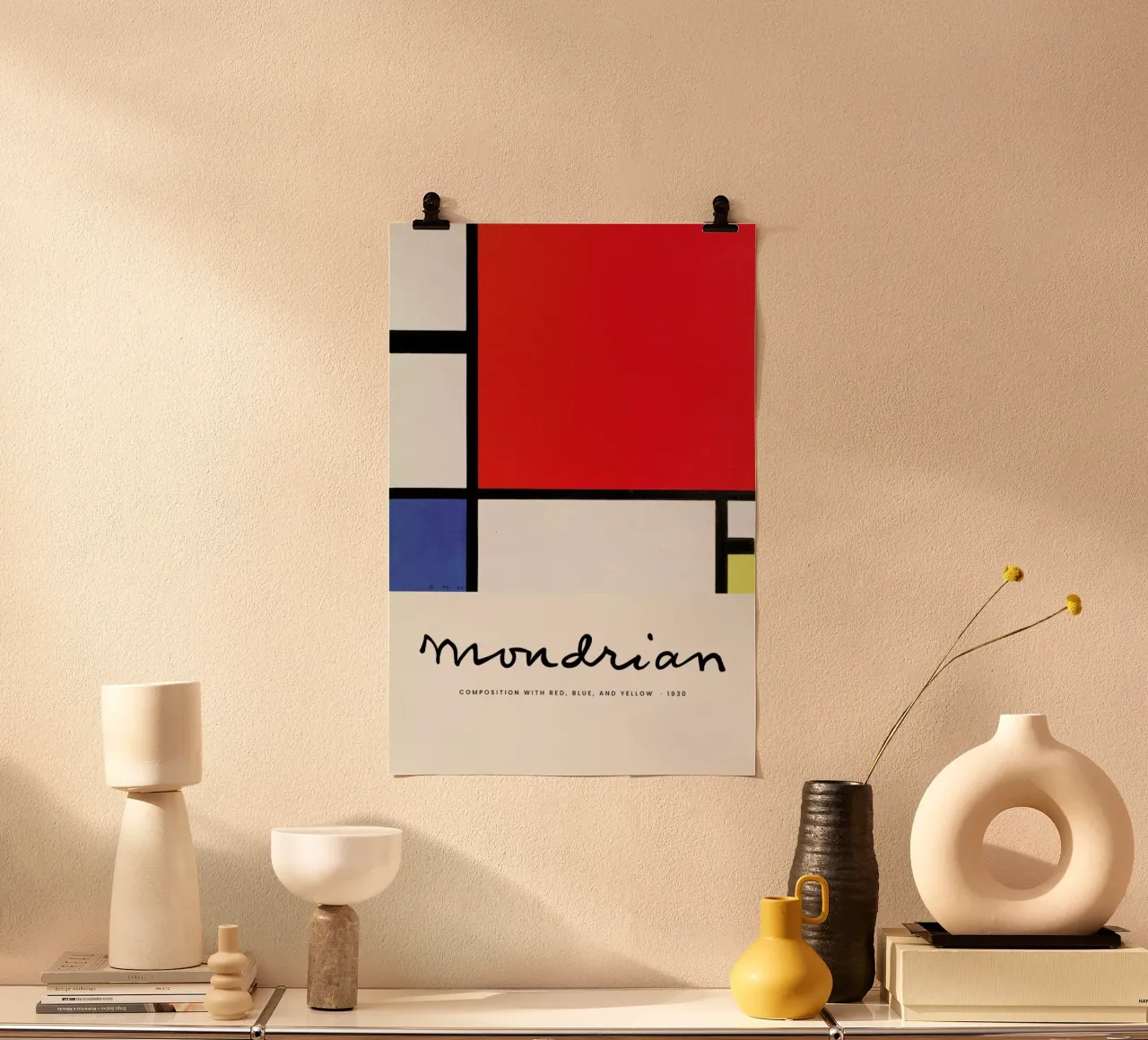 Mondrian – Signed Composition carta hahnemühle da Vintage by JUNIQE
