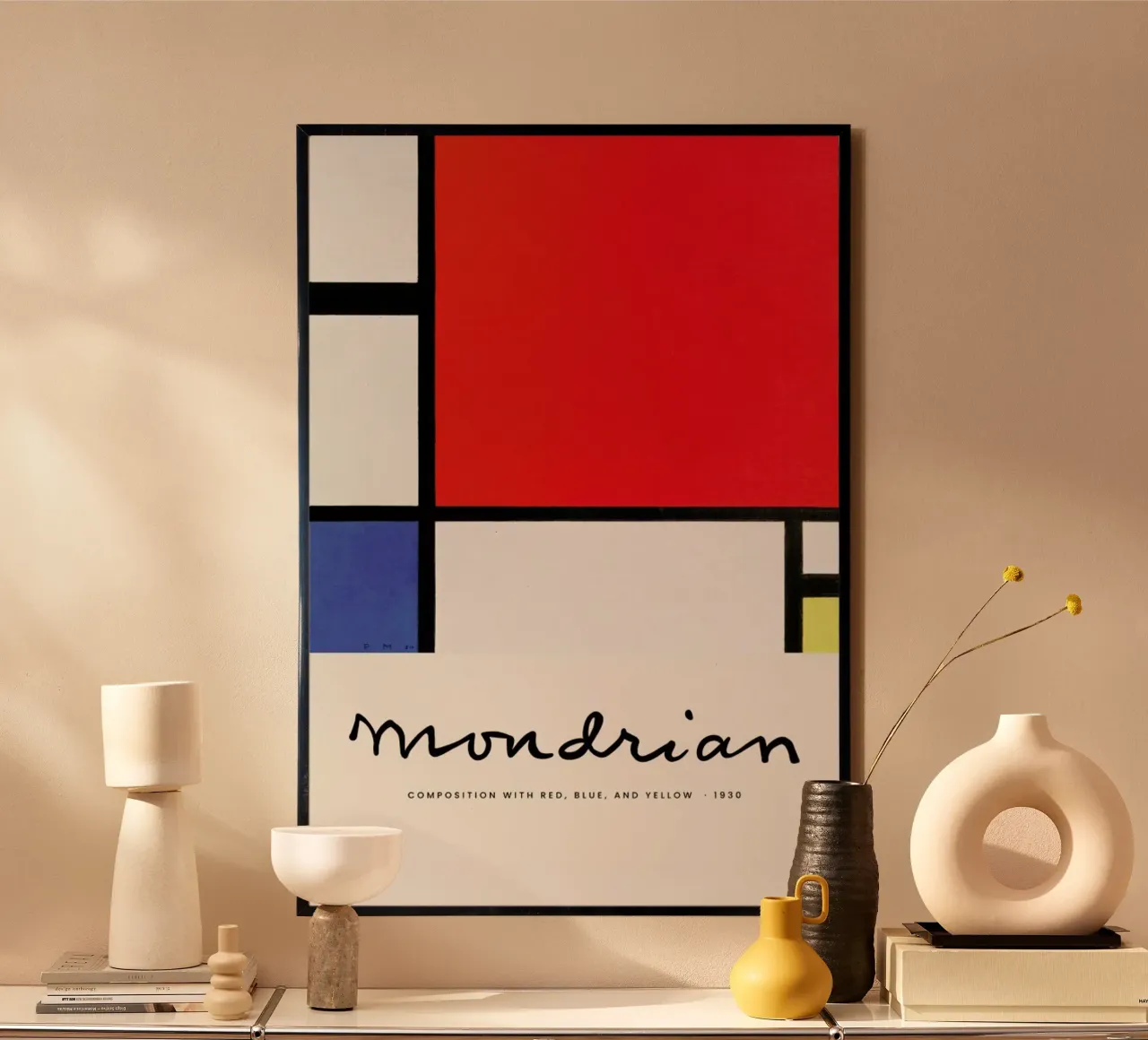 Mondrian – Signed Composition carta hahnemühle da Vintage by JUNIQE