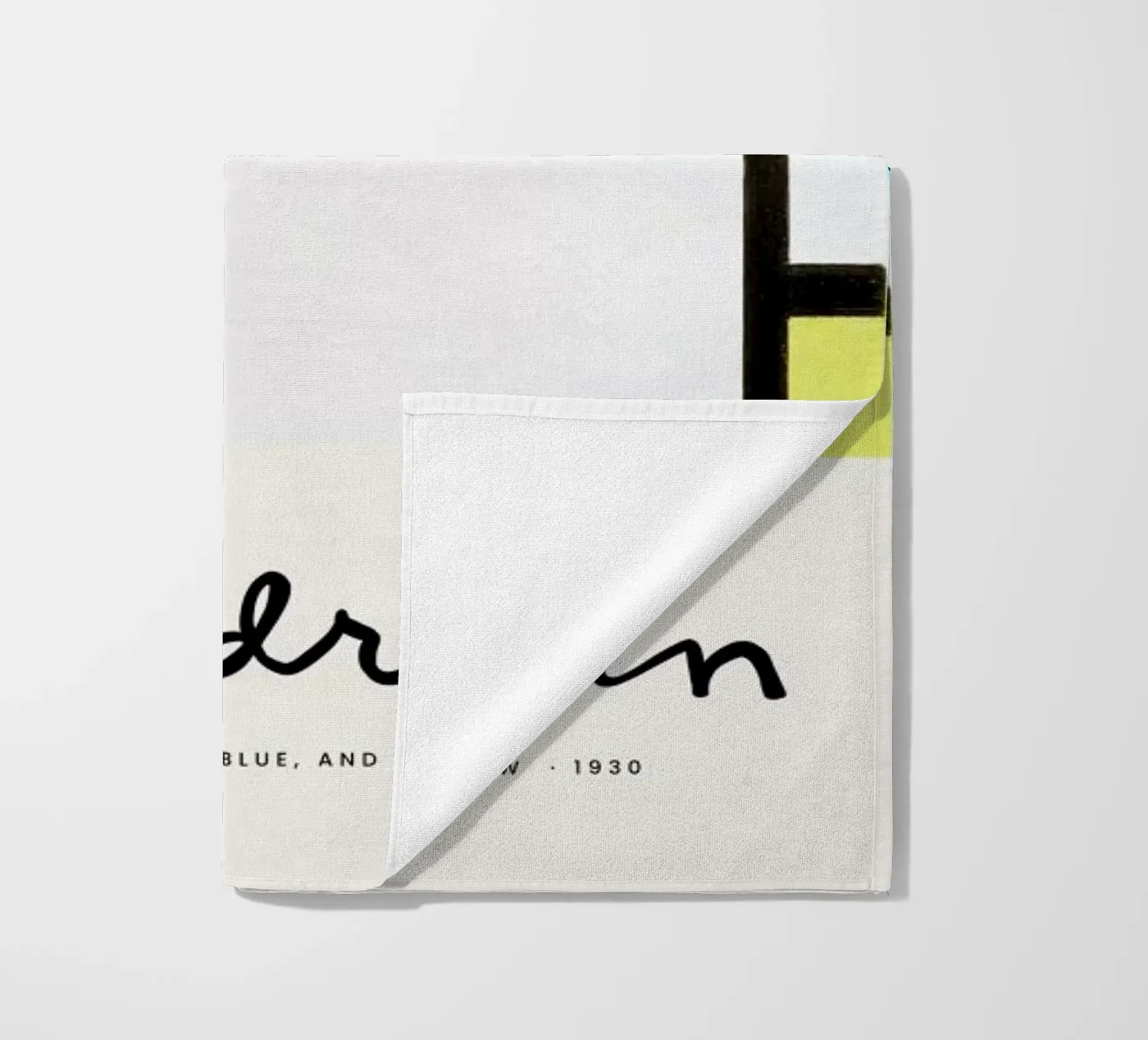 Mondrian – Signed Composition strandhanddoek van Vintage by JUNIQE