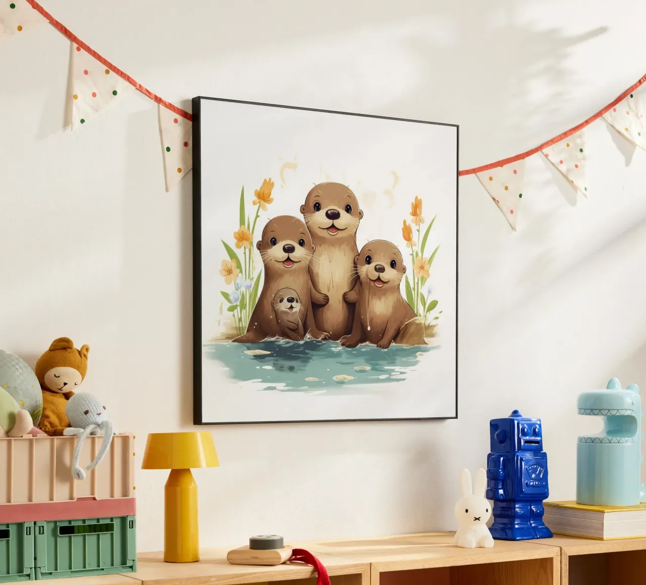 Retro Otter Gang alluminio dibond da Funny Animals