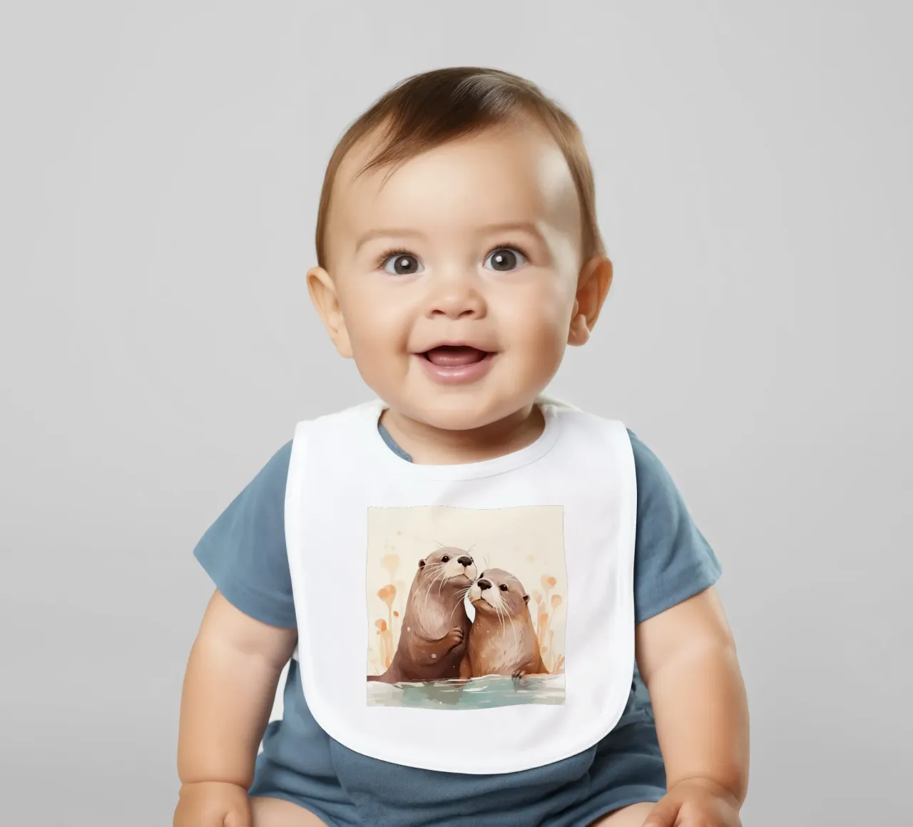 Retro Otter Duo bavaglino da Funny Animals