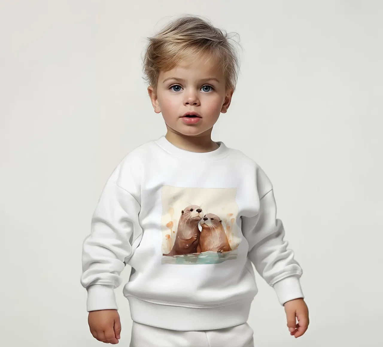 Retro Otter Duo felpa neonato da Funny Animals