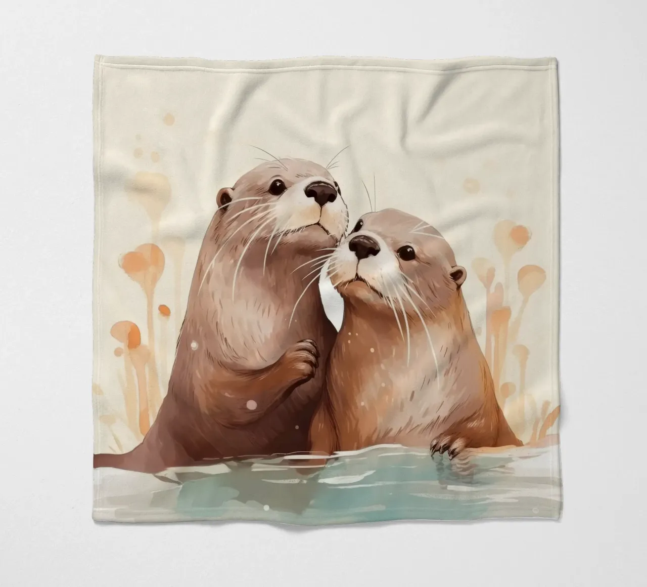 Retro Otter Duo coperta in pile da Funny Animals
