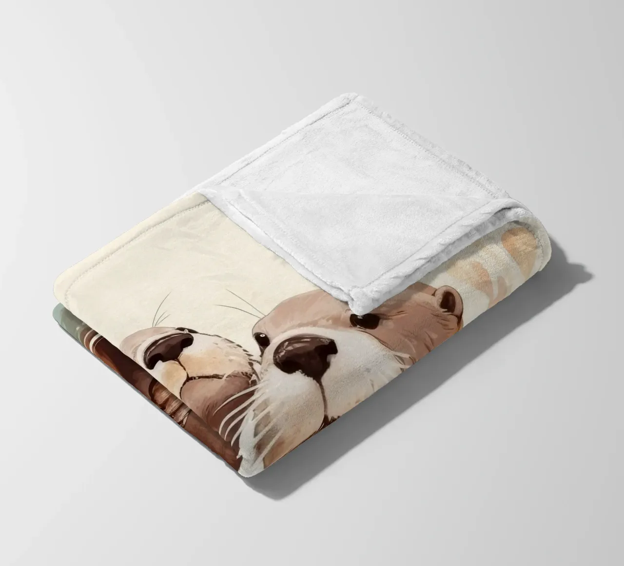 Retro Otter Duo coperta in pile da Funny Animals