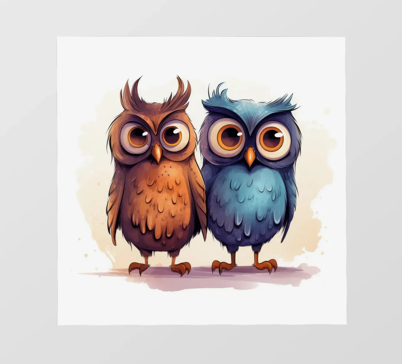 Retro Owl Duo pellicola backlit da Funny Animals