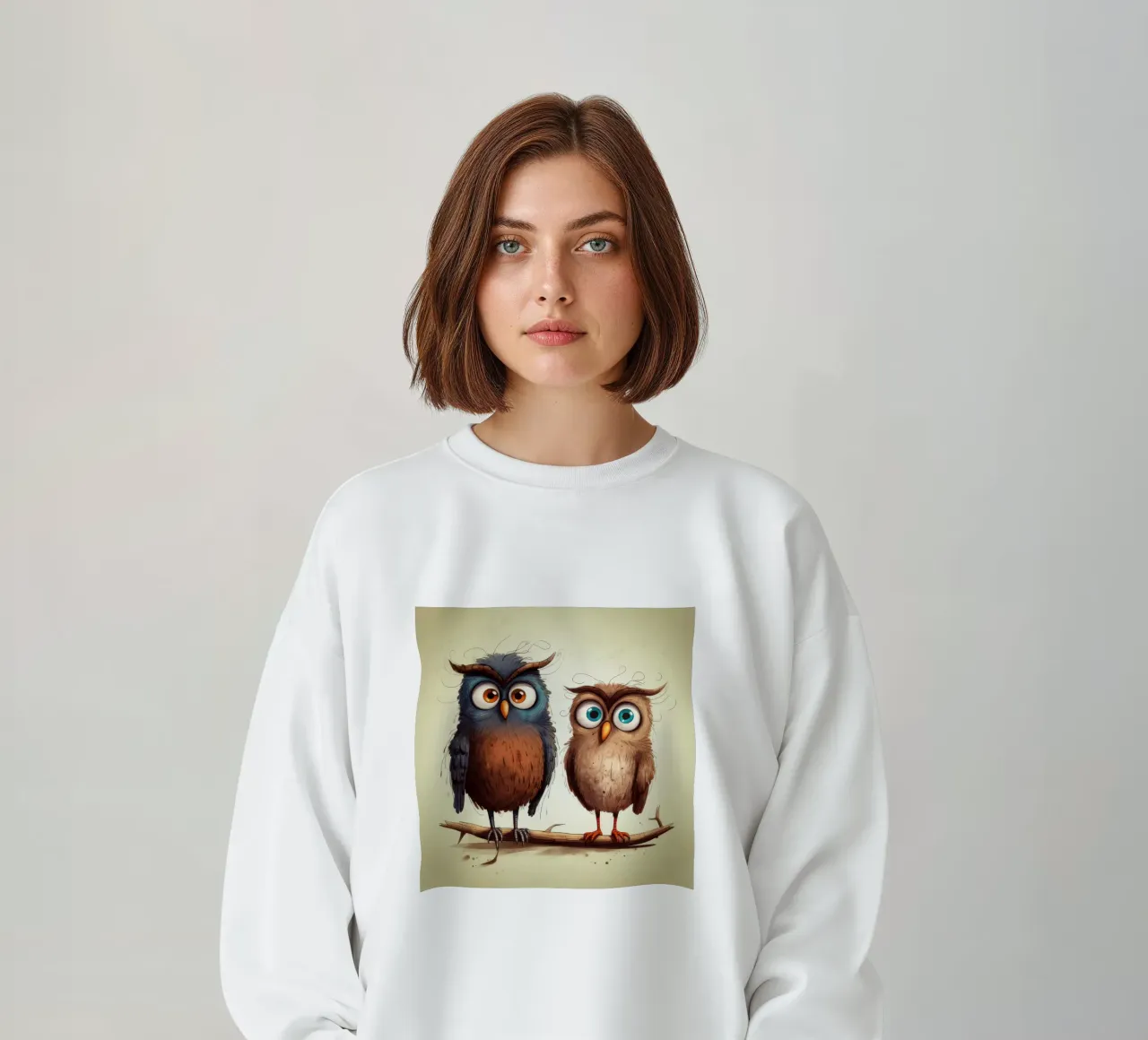 Retro Owl Duo felpa da Funny Animals