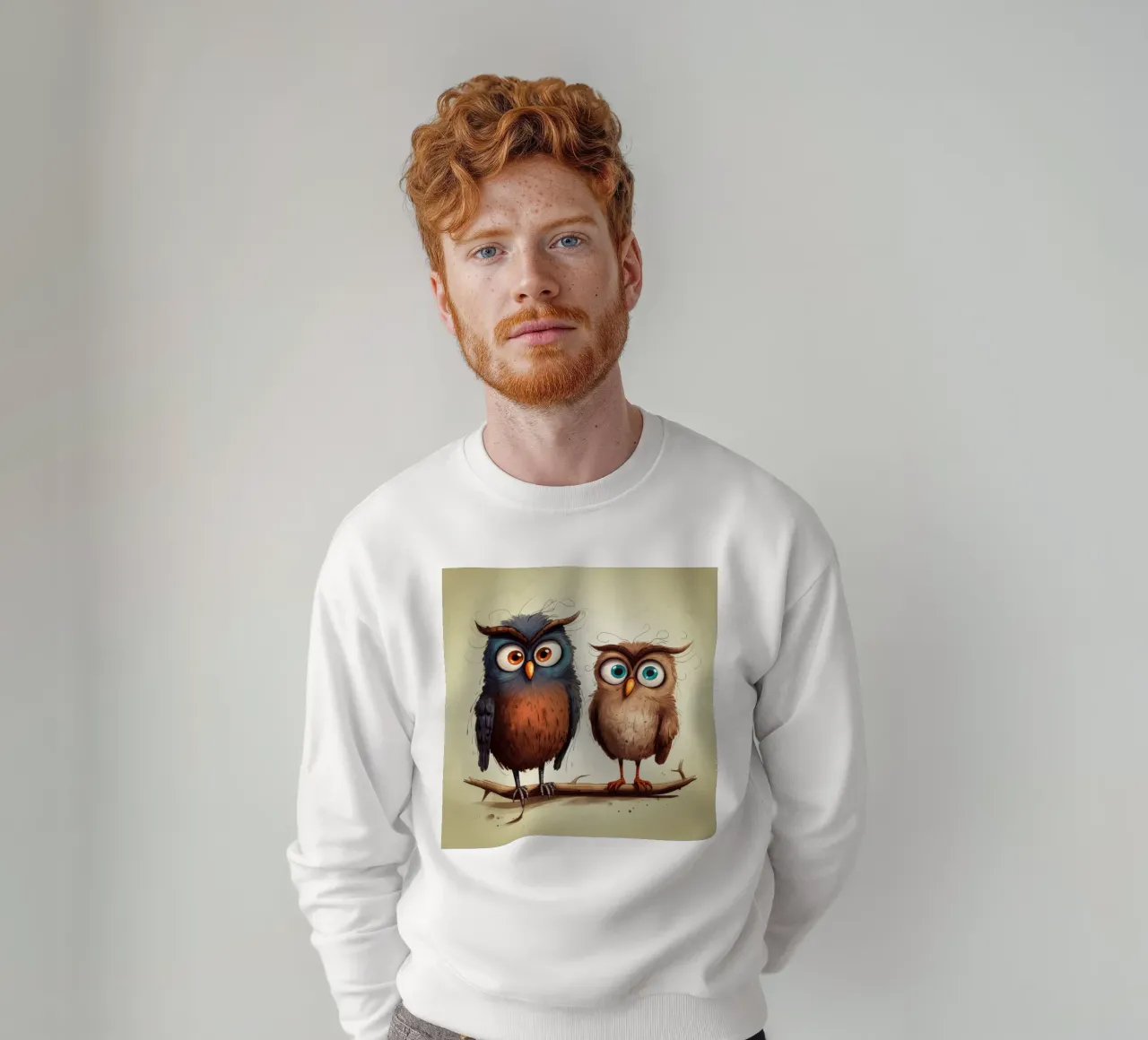 Retro Owl Duo felpa da Funny Animals