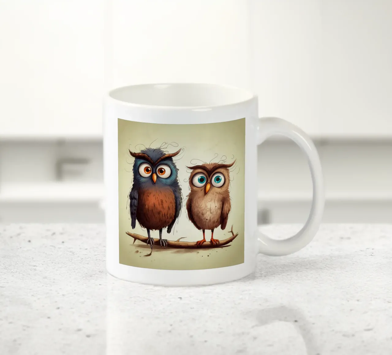 Retro Owl Duo tazza in ceramica da Funny Animals
