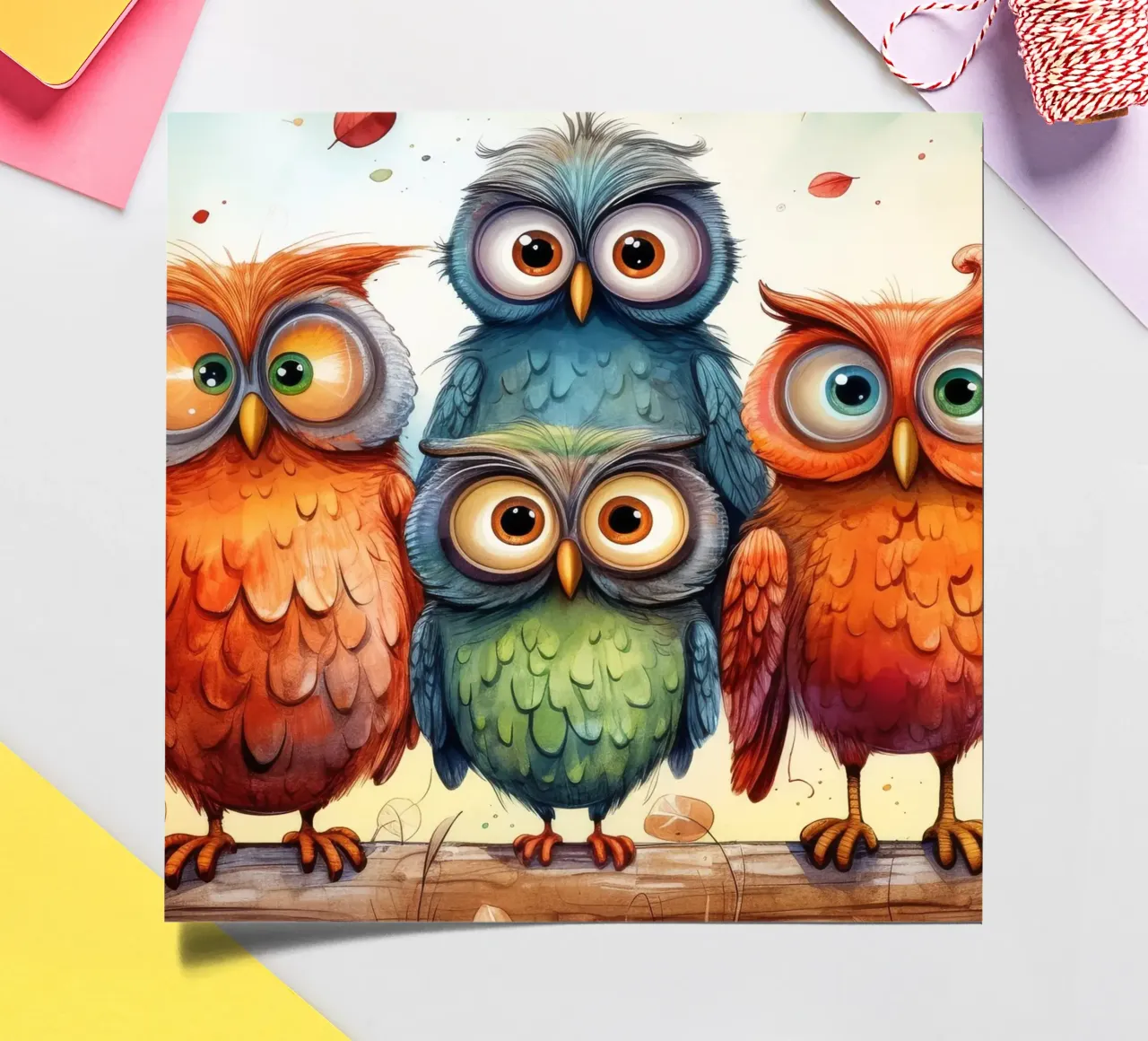Retro Owl Gang sticker sheet by Funny Animals