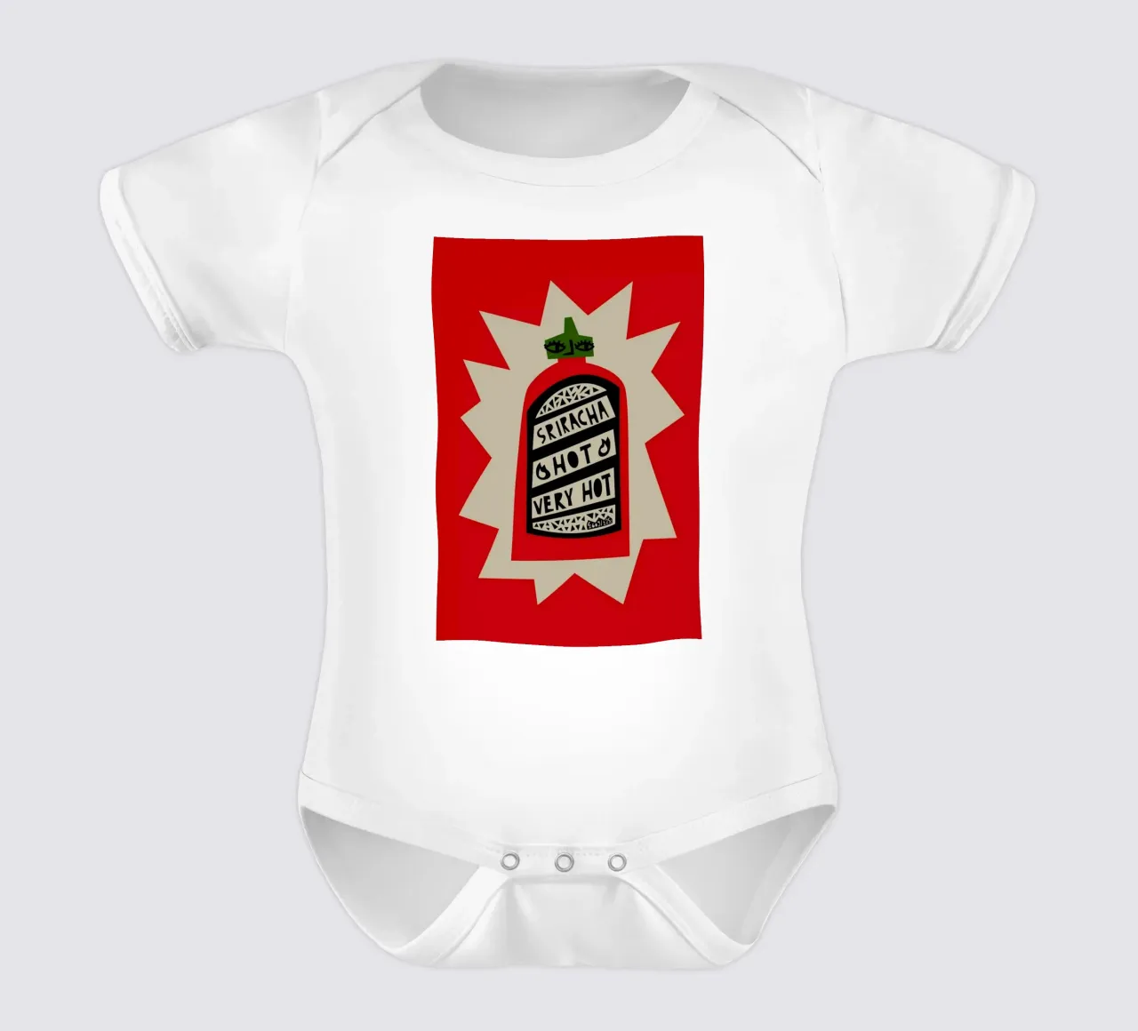 Sriracha body neonato maniche corte da Fox & Velvet