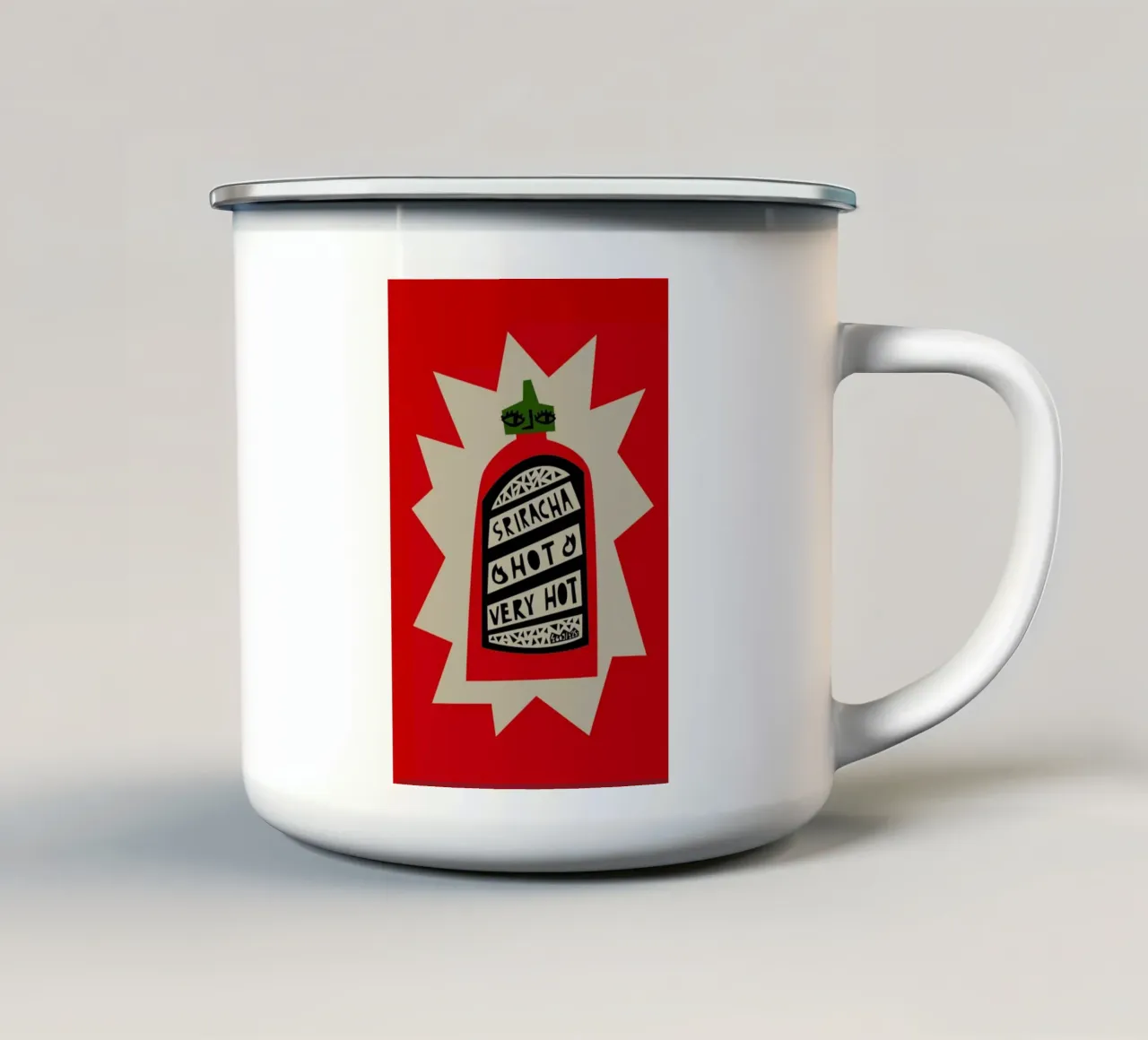 Sriracha tazza in smalto da Fox & Velvet