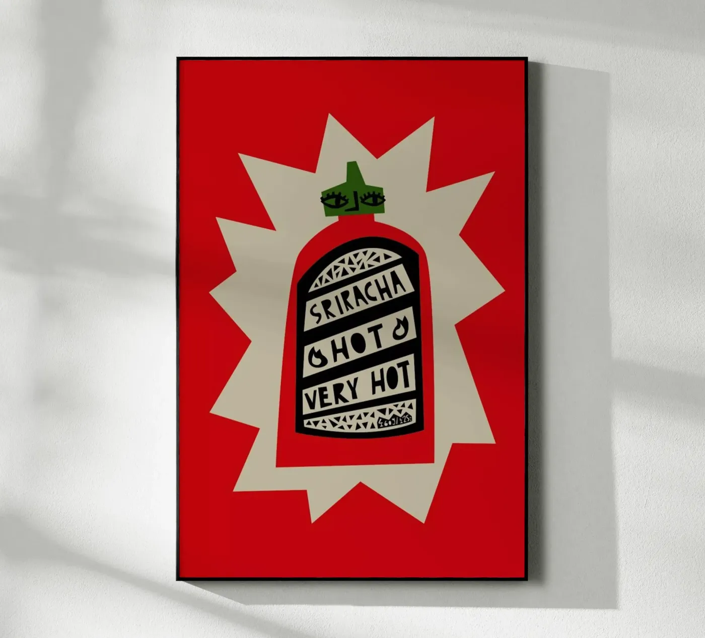 Sriracha acrylic glass by Fox & Velvet