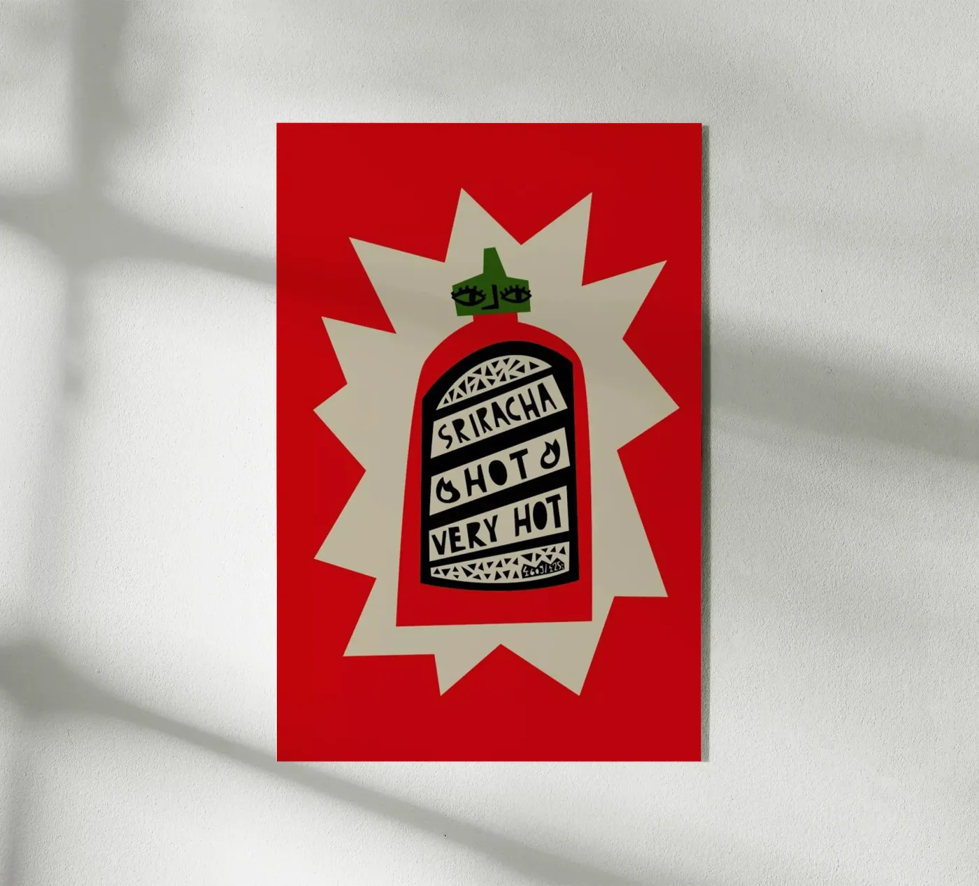 Sriracha acrylic glass by Fox & Velvet