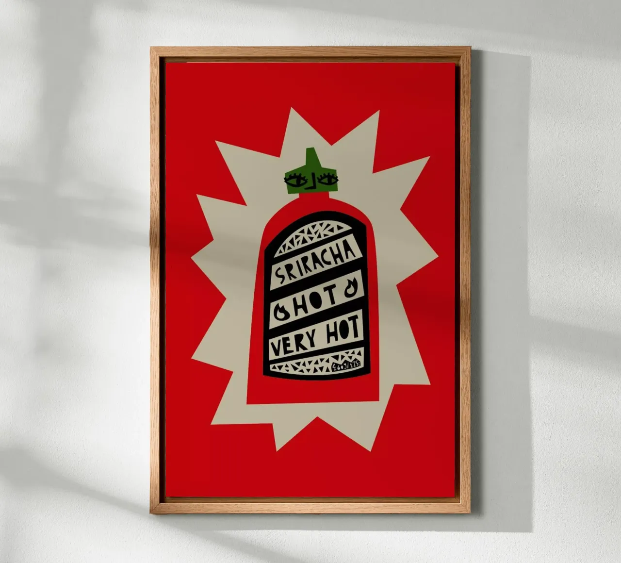 Sriracha tela con Cornice a cassetta da Fox & Velvet