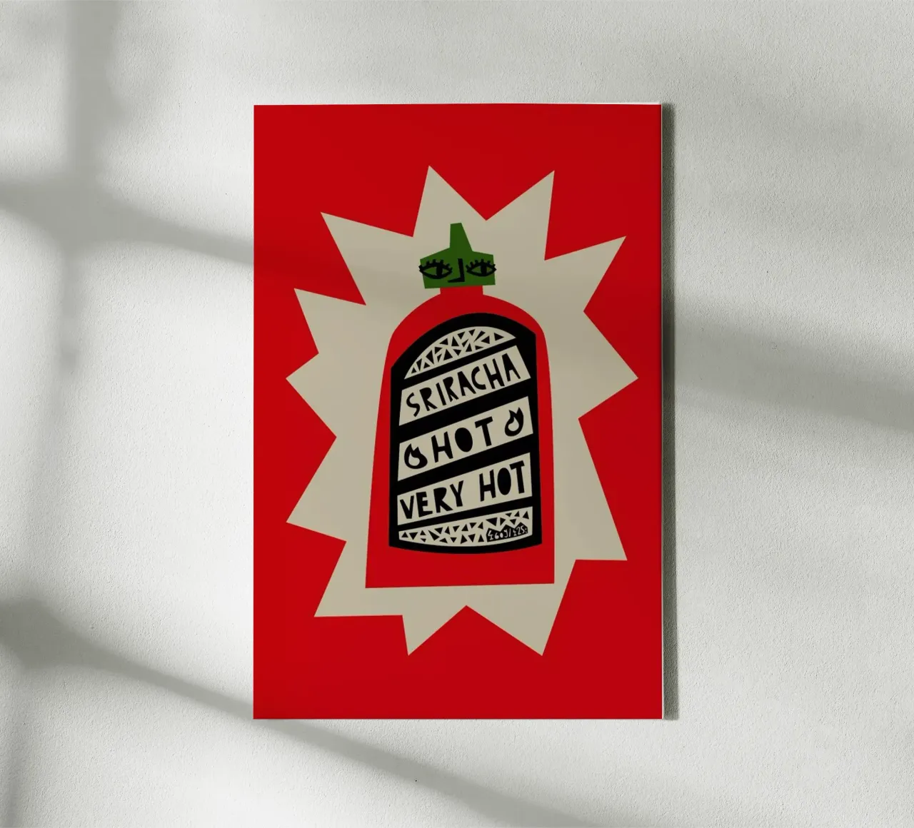 Sriracha tela con Cornice a cassetta da Fox & Velvet