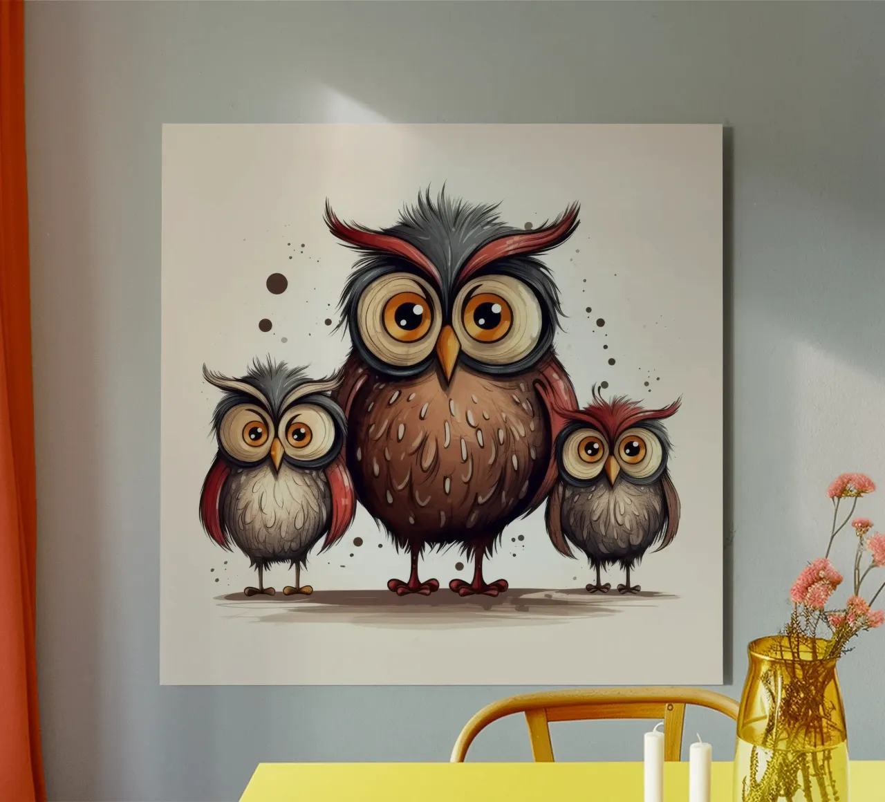 Retro Owl Gang forex plate by Funny Animals