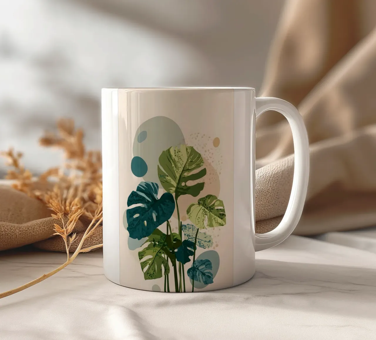 Monstera tazza in ceramica da Studio Verde