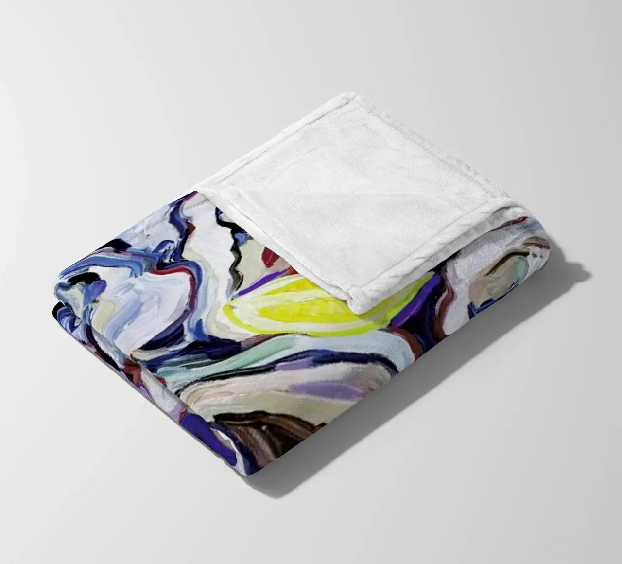 Oysters On A Plate Purple fleece blanket by Alice Straker