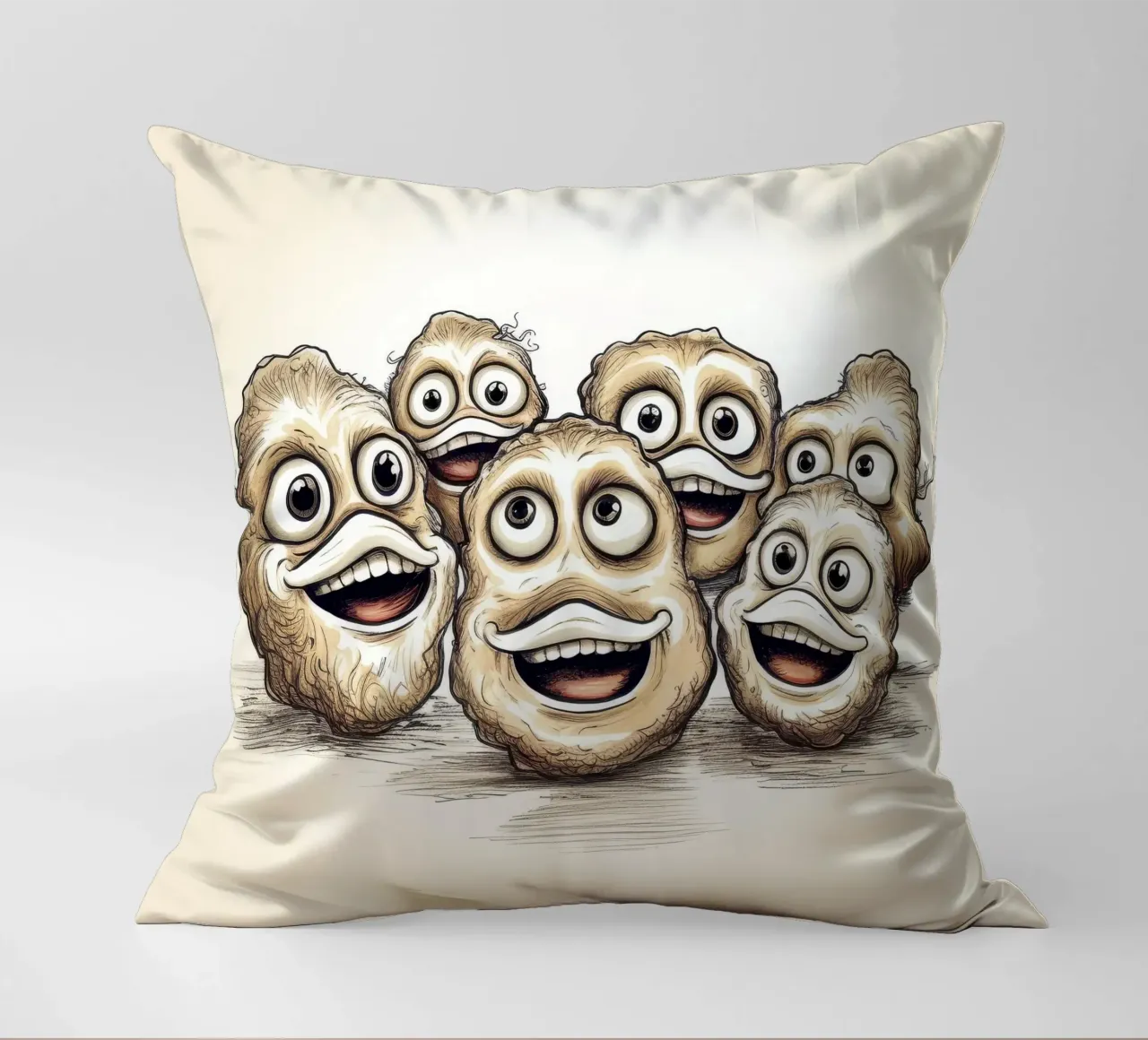 Gang di ostriche retrò cuscino da Funny Animals