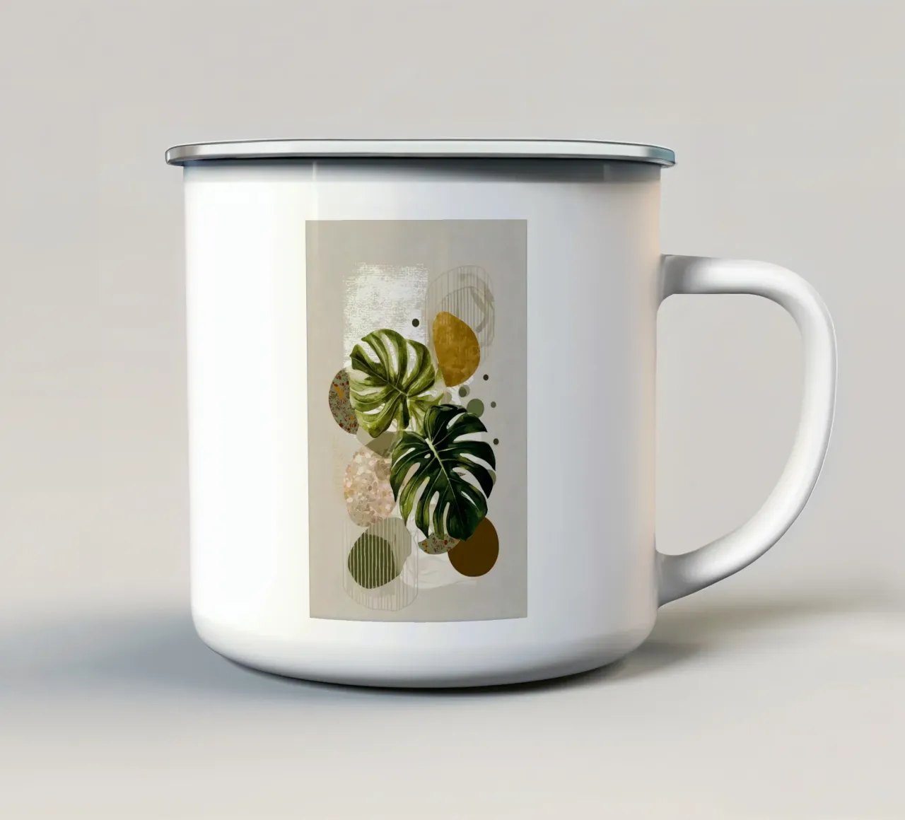 Monstera Botanica Arte tazza in smalto da Studio Verde