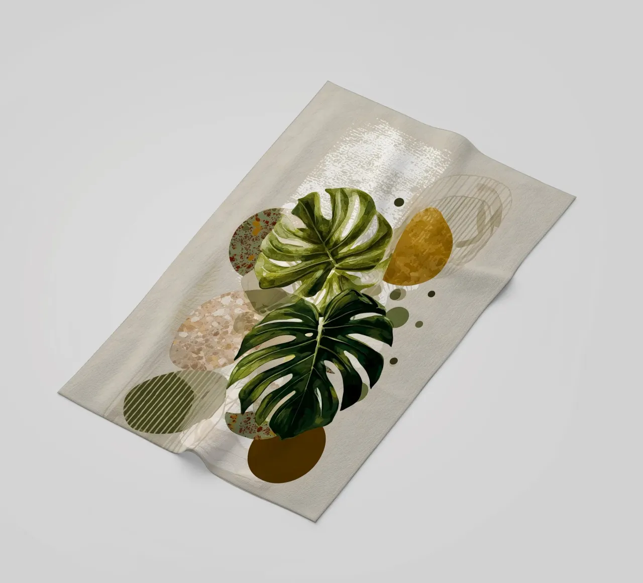 Monstera Botany Art beach towel by Studio Verde