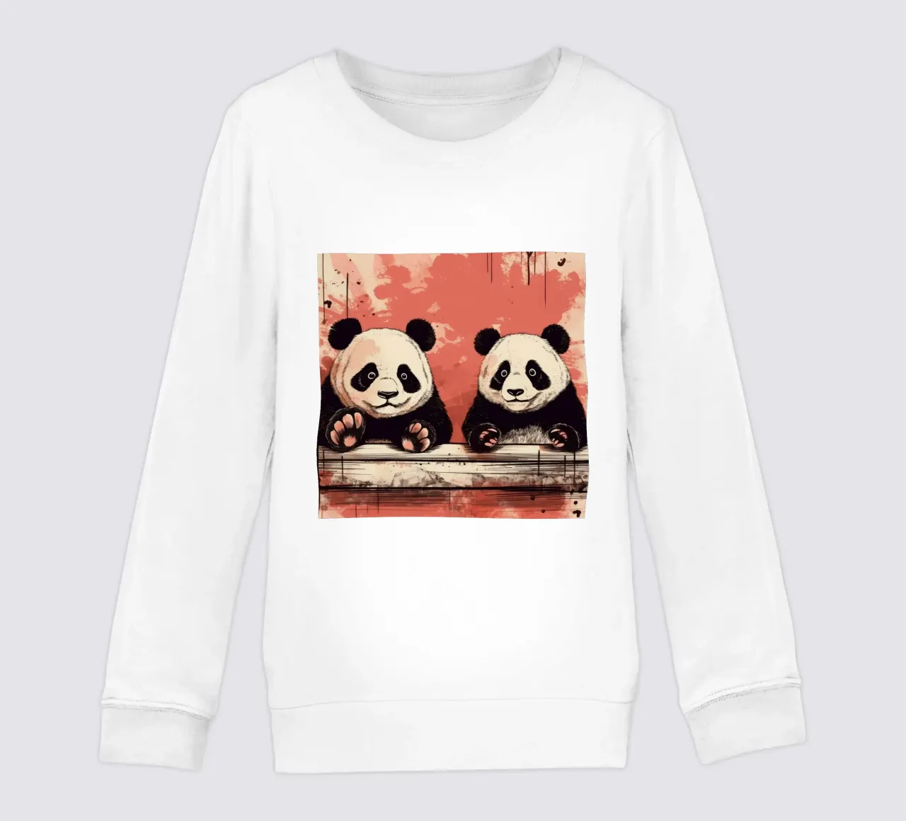 Duo di panda retrò felpa bambino da Funny Animals