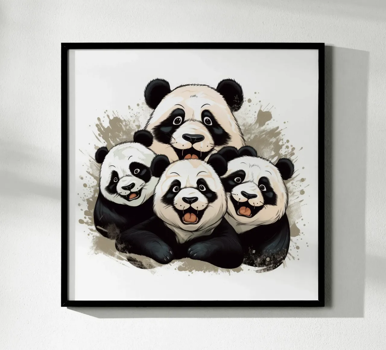 La banda dei panda retrò carta hahnemühle da Funny Animals