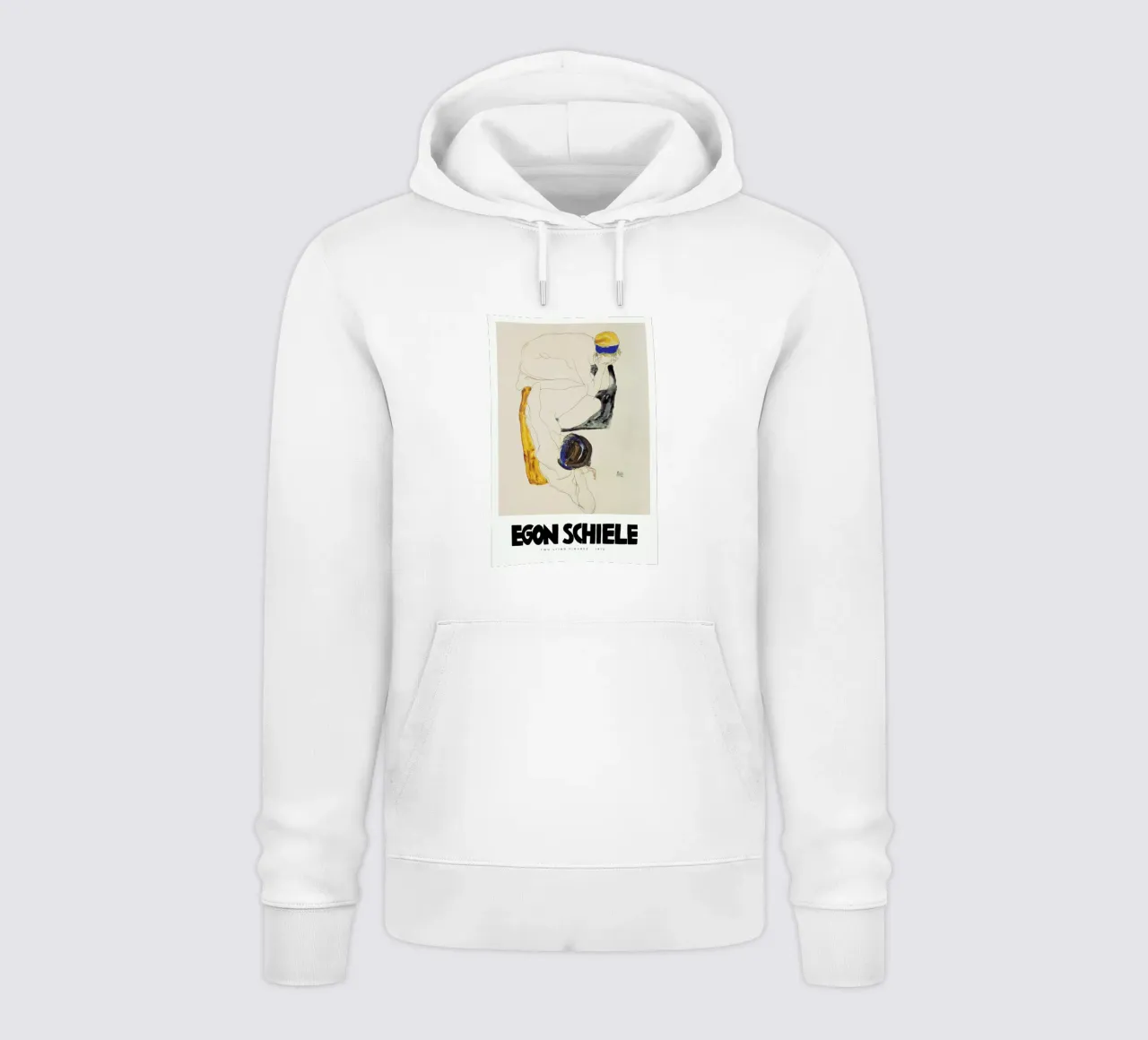 Schiele - Two Lying Figures II felpa con cappuccio da Vintage by JUNIQE