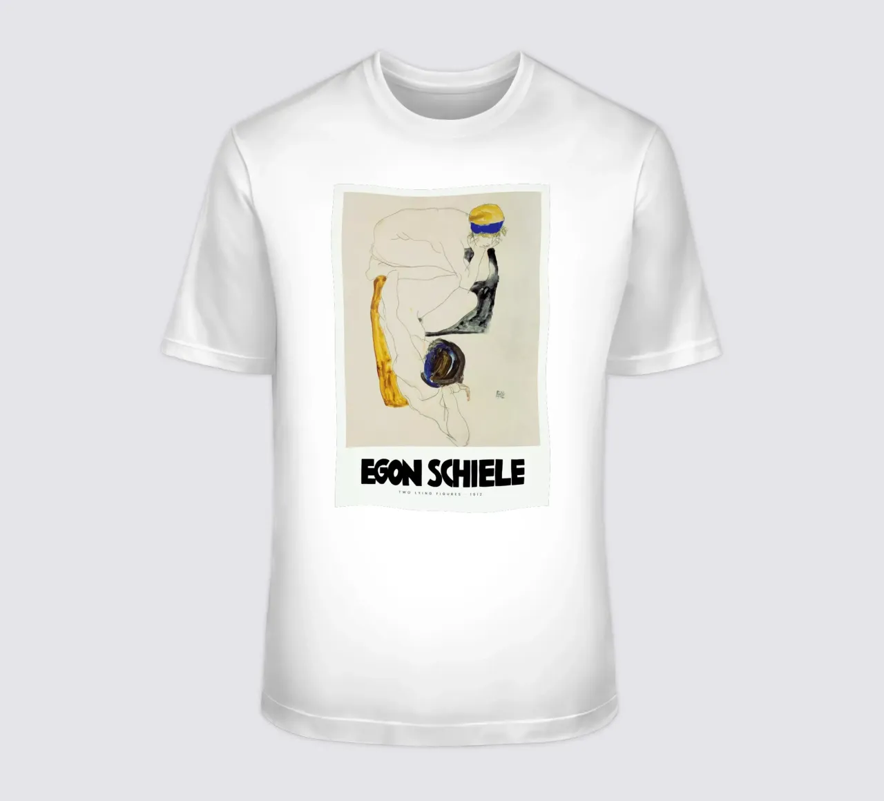Schiele - Two Lying Figures II t-shirt da Vintage by JUNIQE