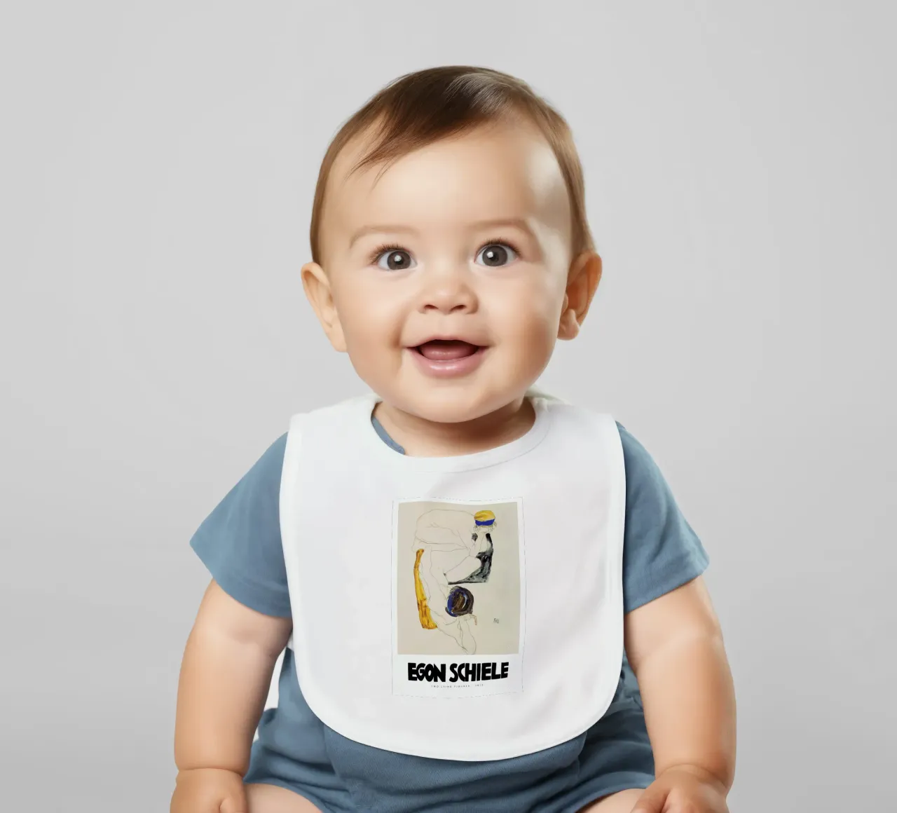 Schiele - Two Lying Figures II bavaglino da Vintage by JUNIQE