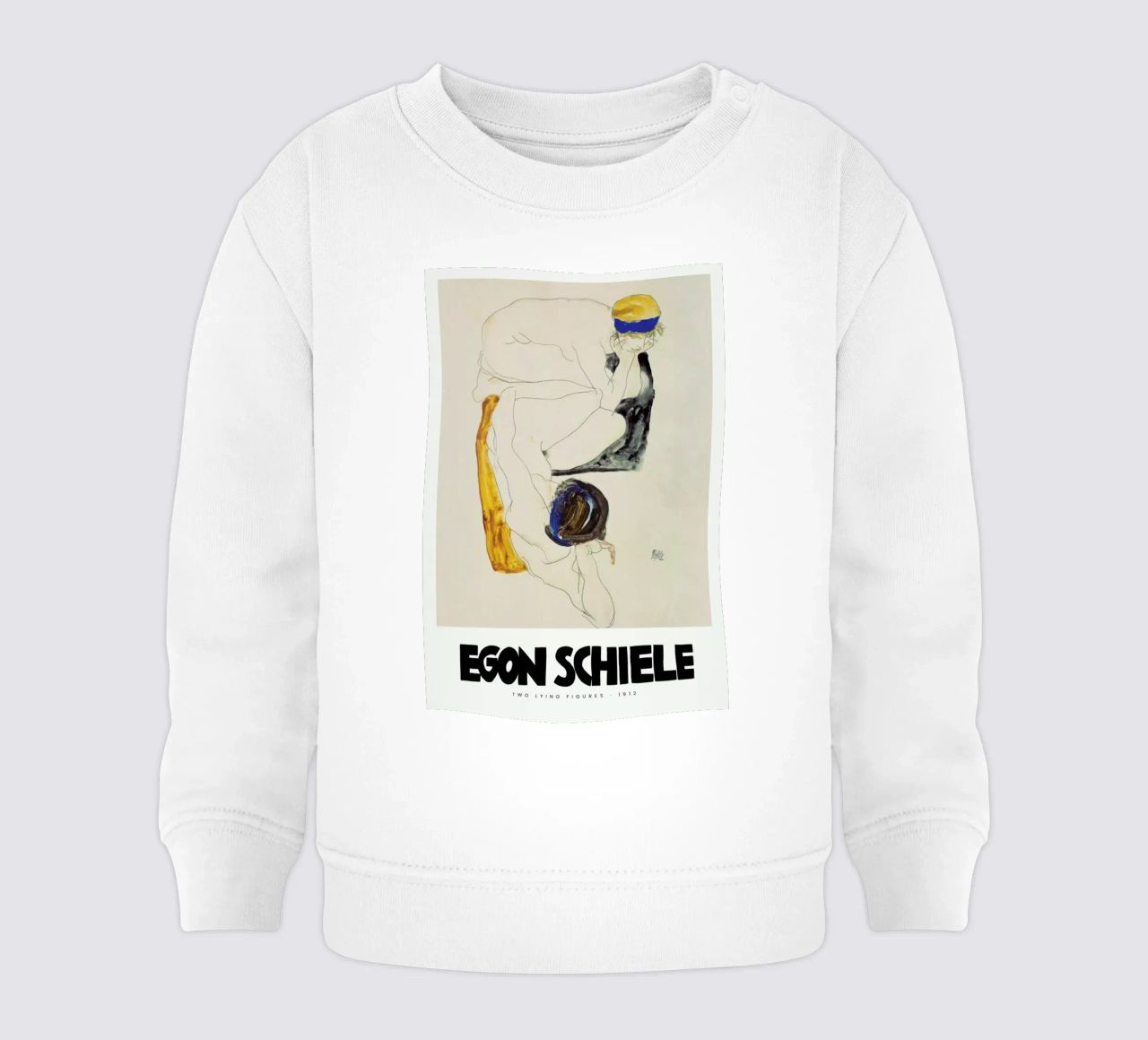 Schiele - Two Lying Figures II felpa neonato da Vintage by JUNIQE