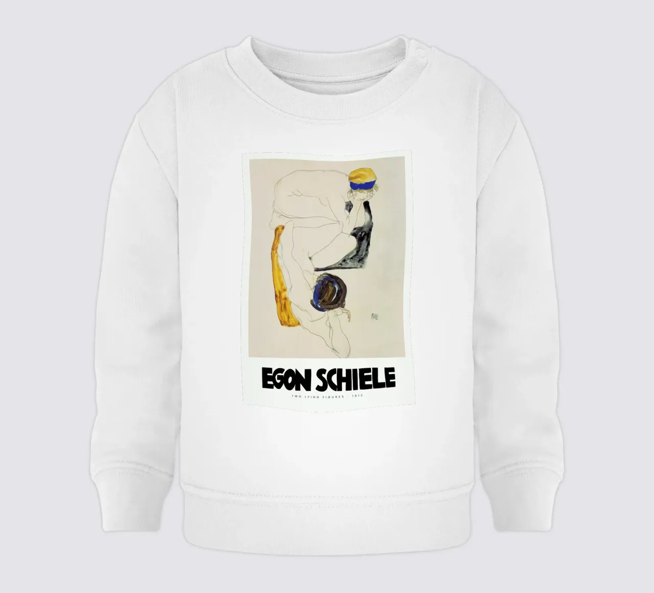 Schiele - Two Lying Figures II felpa neonato da Vintage by JUNIQE
