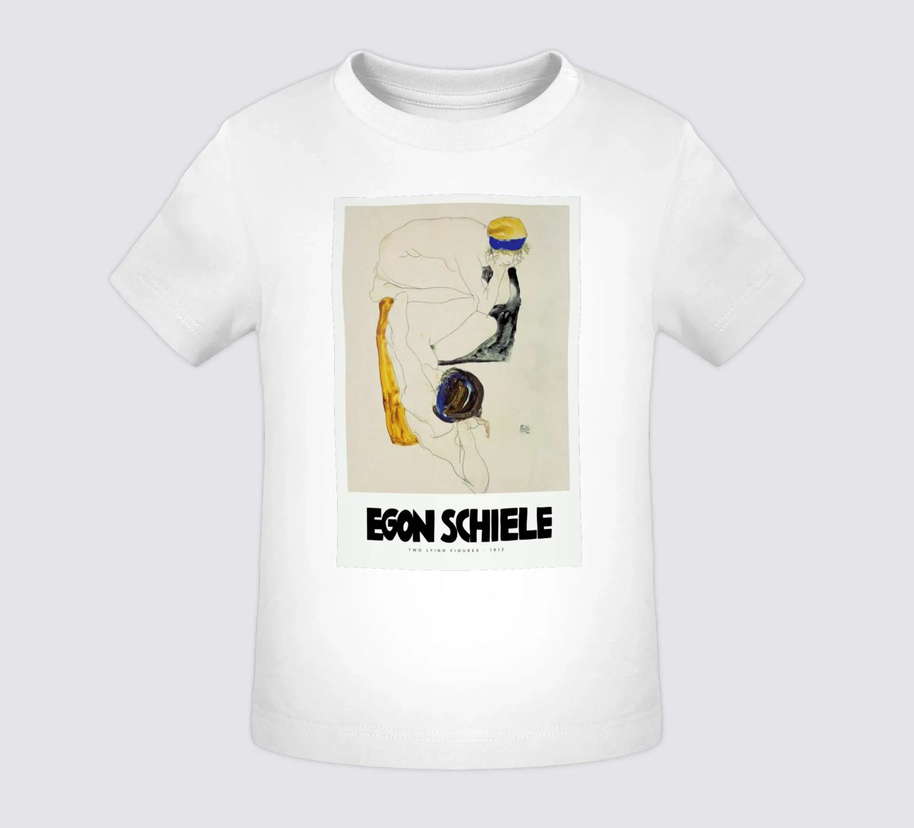 Schiele - Two Lying Figures II maglietta neonato da Vintage by JUNIQE