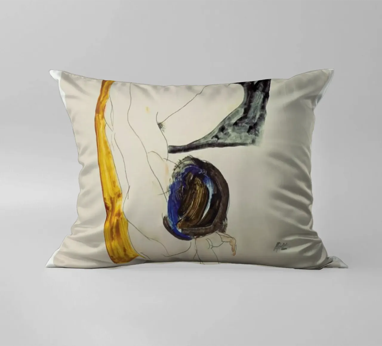Schiele - Two Lying Figures II Kissen von Vintage by JUNIQE