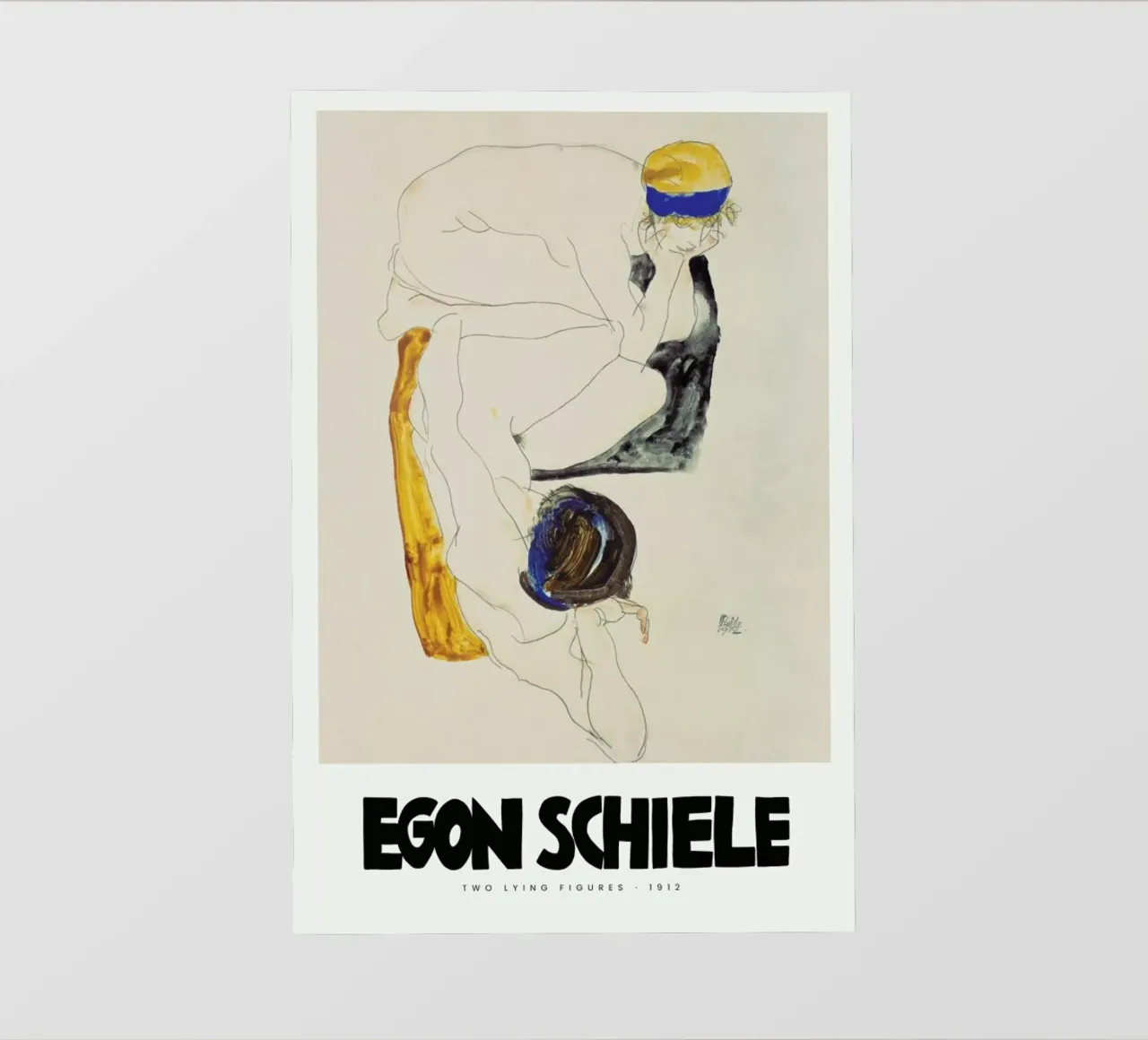 Schiele - Two Lying Figures II telo in pvc da Vintage by JUNIQE