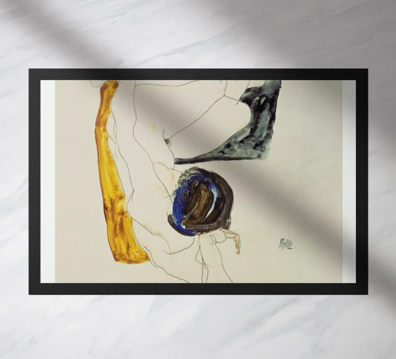 Schiele - Two Lying Figures II zerbino da Vintage by JUNIQE