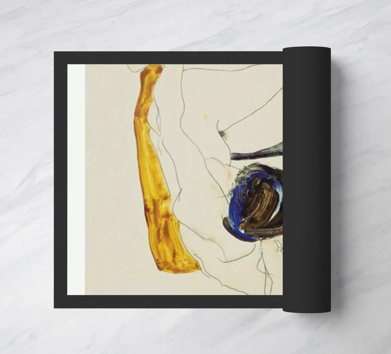 Schiele - Two Lying Figures II zerbino da Vintage by JUNIQE