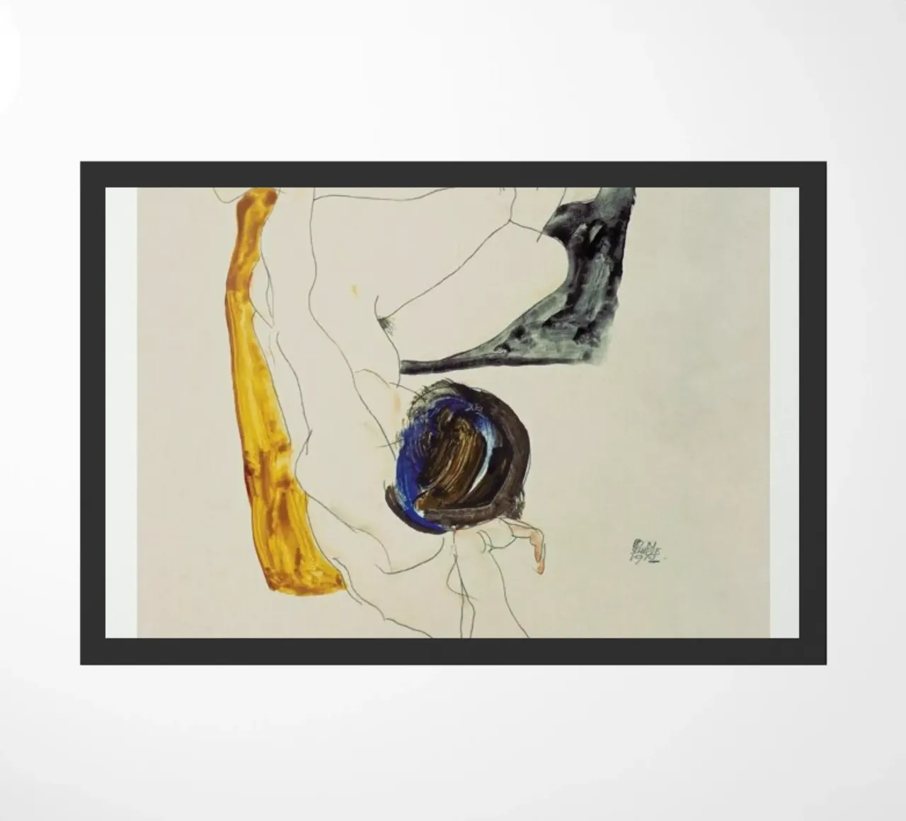 Schiele - Two Lying Figures II zerbino da Vintage by JUNIQE