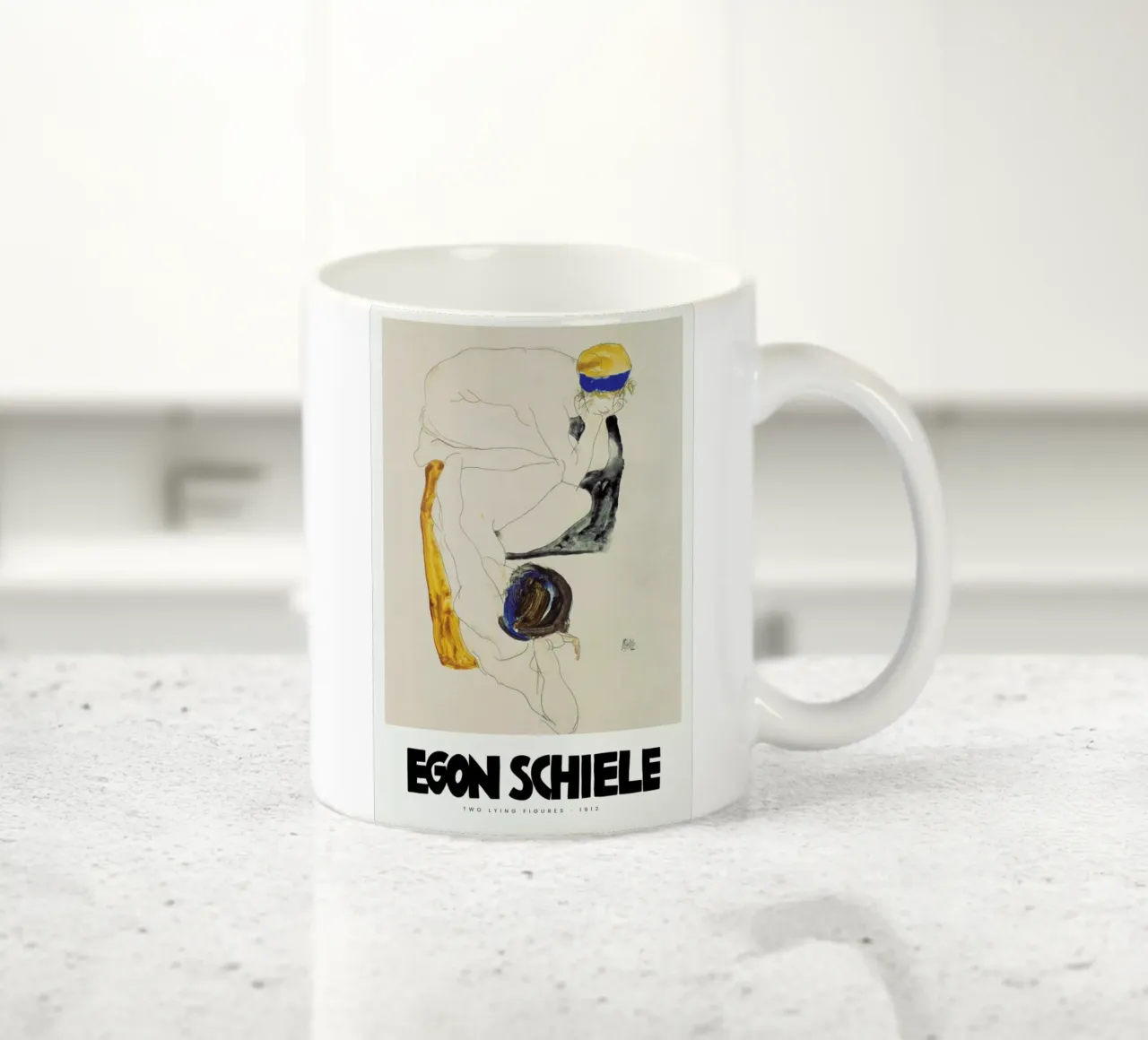 Schiele - Two Lying Figures II Keramik Tasse von Vintage by JUNIQE