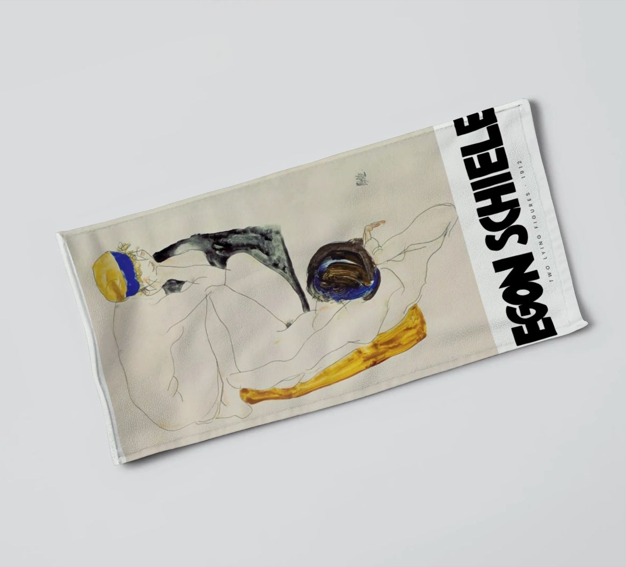 Schiele - Two Lying Figures II Handtuch von Vintage by JUNIQE