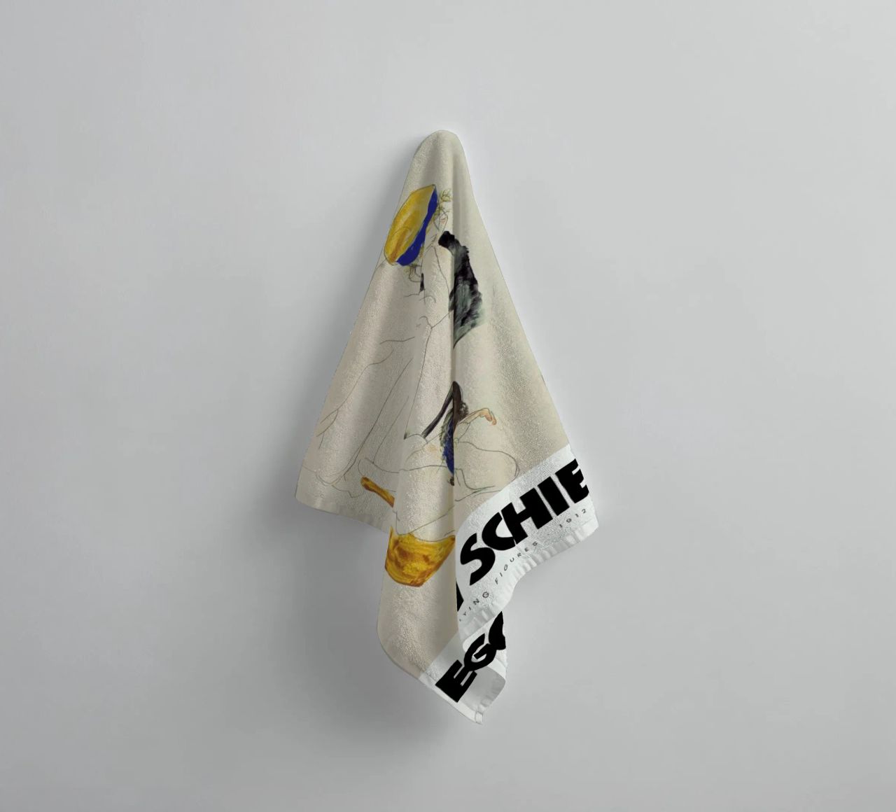 Schiele - Two Lying Figures II Handtuch von Vintage by JUNIQE