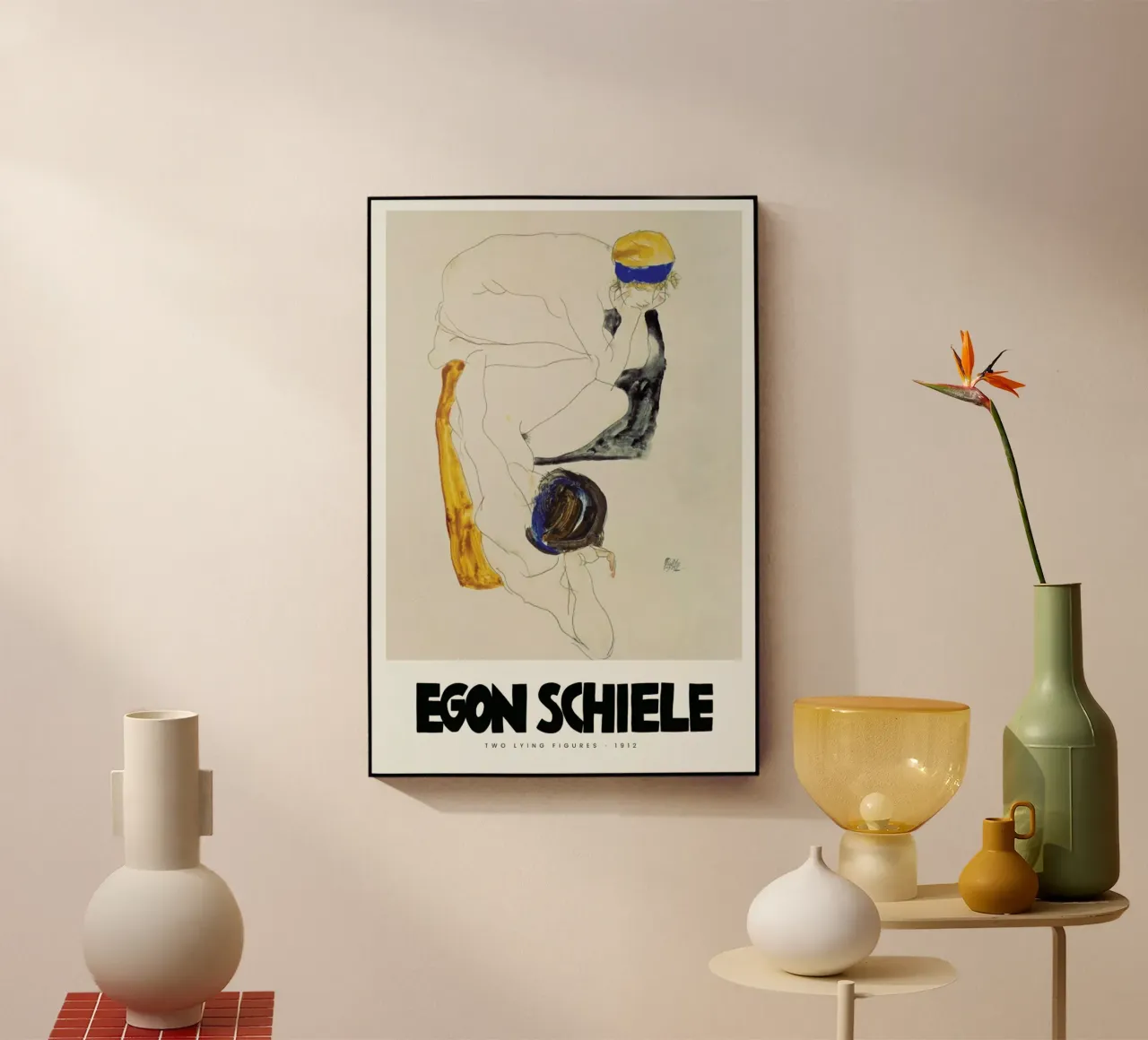 Schiele - Two Lying Figures II plexiglass da Vintage by JUNIQE