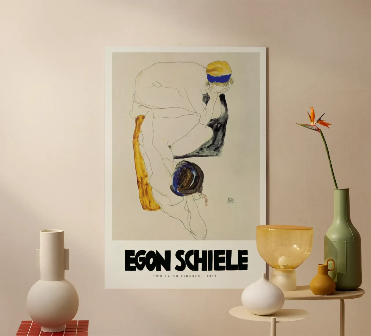 Schiele - Two Lying Figures II plexiglass da Vintage by JUNIQE