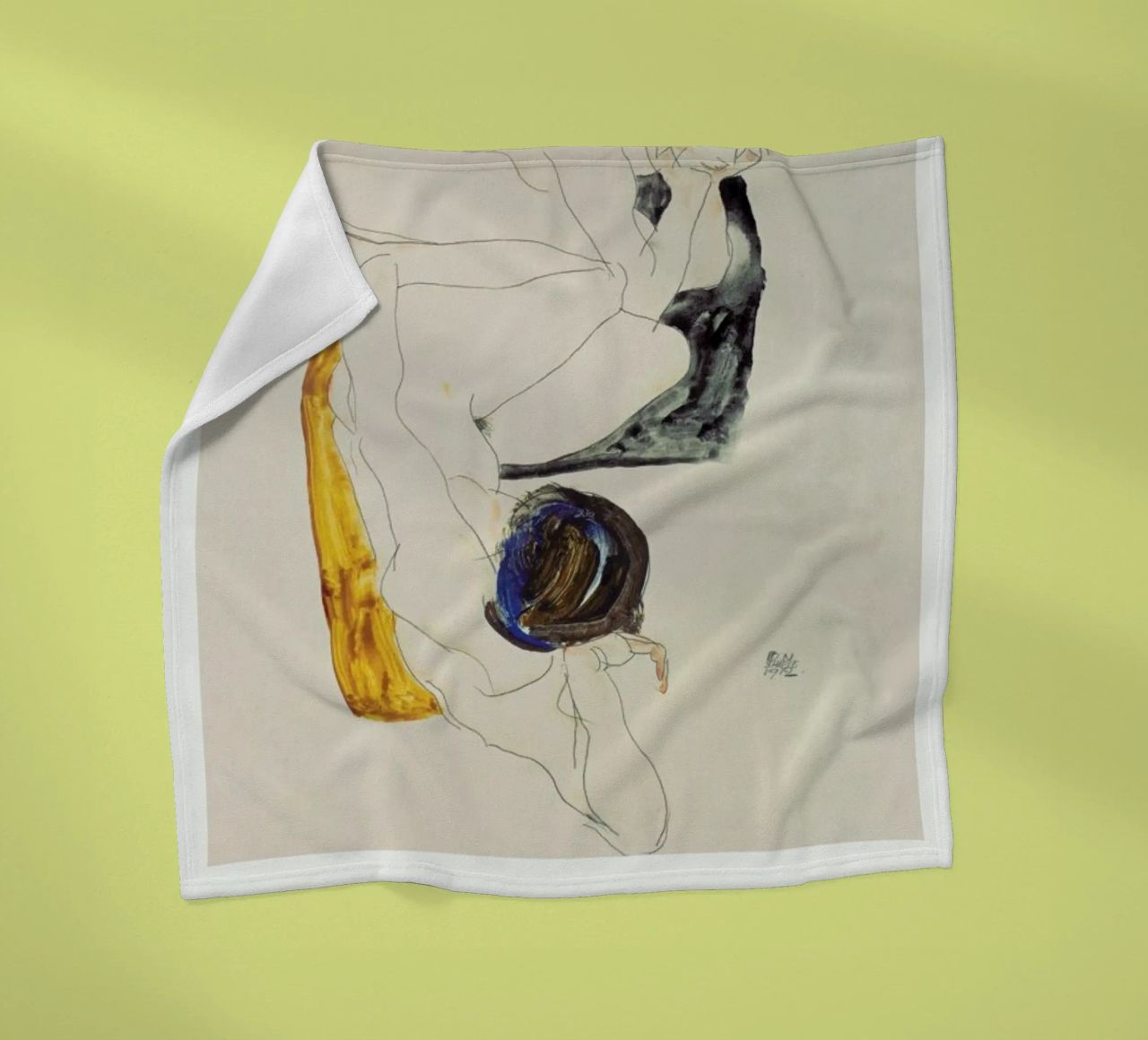 Schiele - Two Lying Figures II coperta in pile da Vintage by JUNIQE