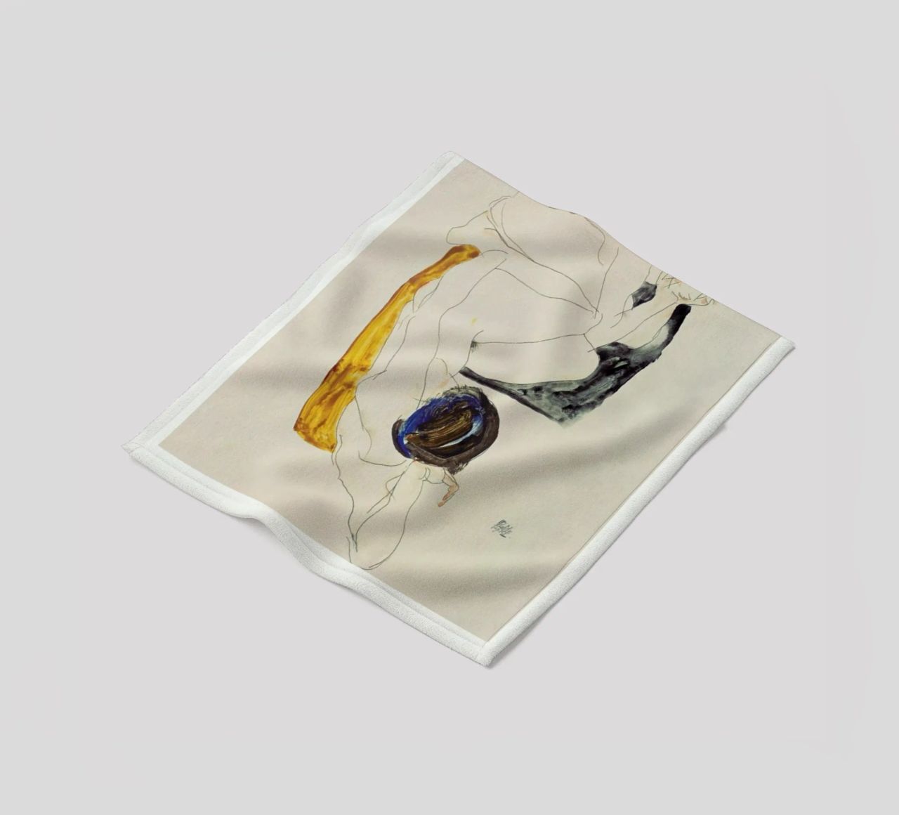 Schiele - Two Lying Figures II coperta in pile da Vintage by JUNIQE