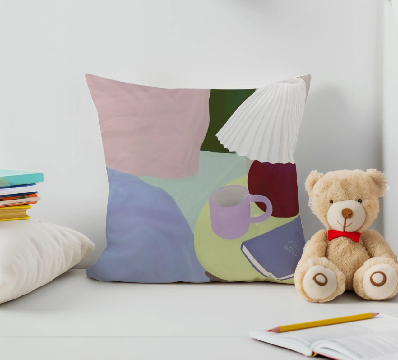 Sleep Well decorative cushion by Frauke Schyroki